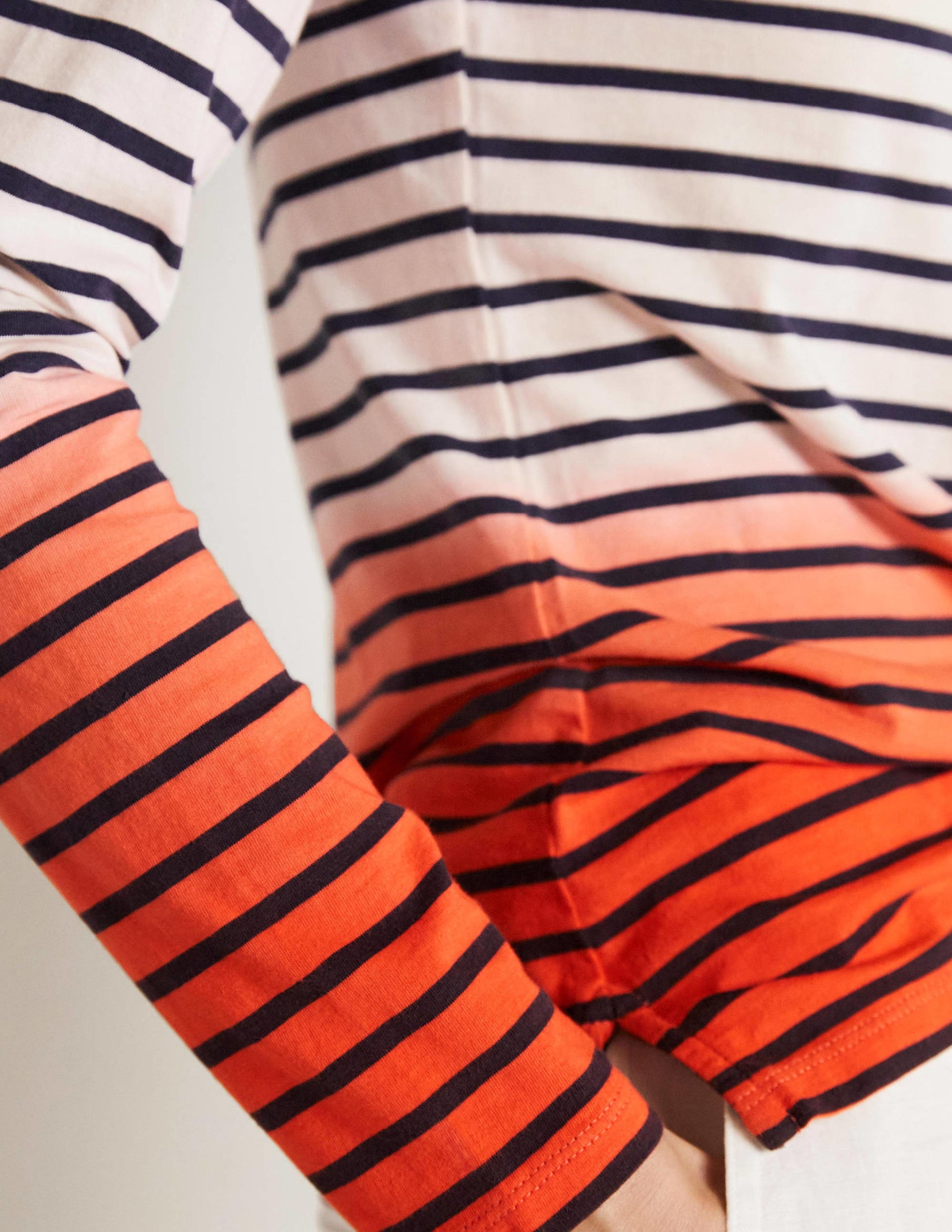 Ella Breton-Shirt mit langen Ärmeln-Bonbonrosa/Feuerwerkskörperrot, Schimmernd-6