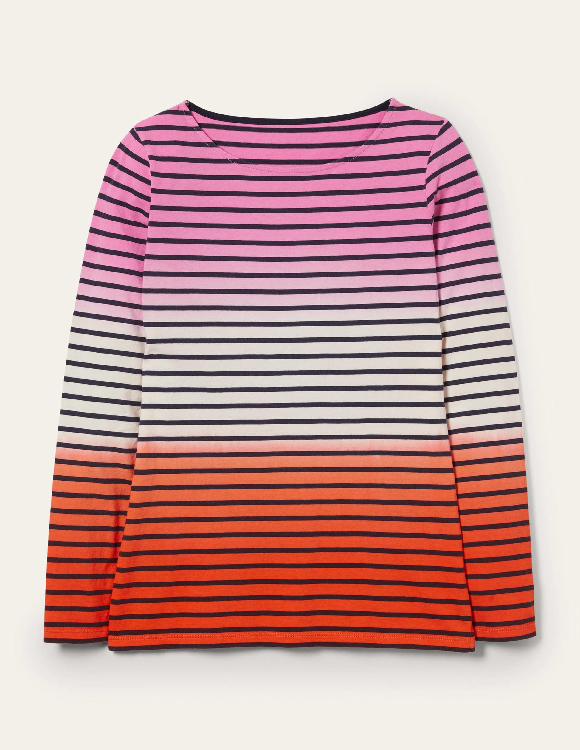 Ella Breton-Shirt mit langen Ärmeln-Bonbonrosa/Feuerwerkskörperrot, Schimmernd-9