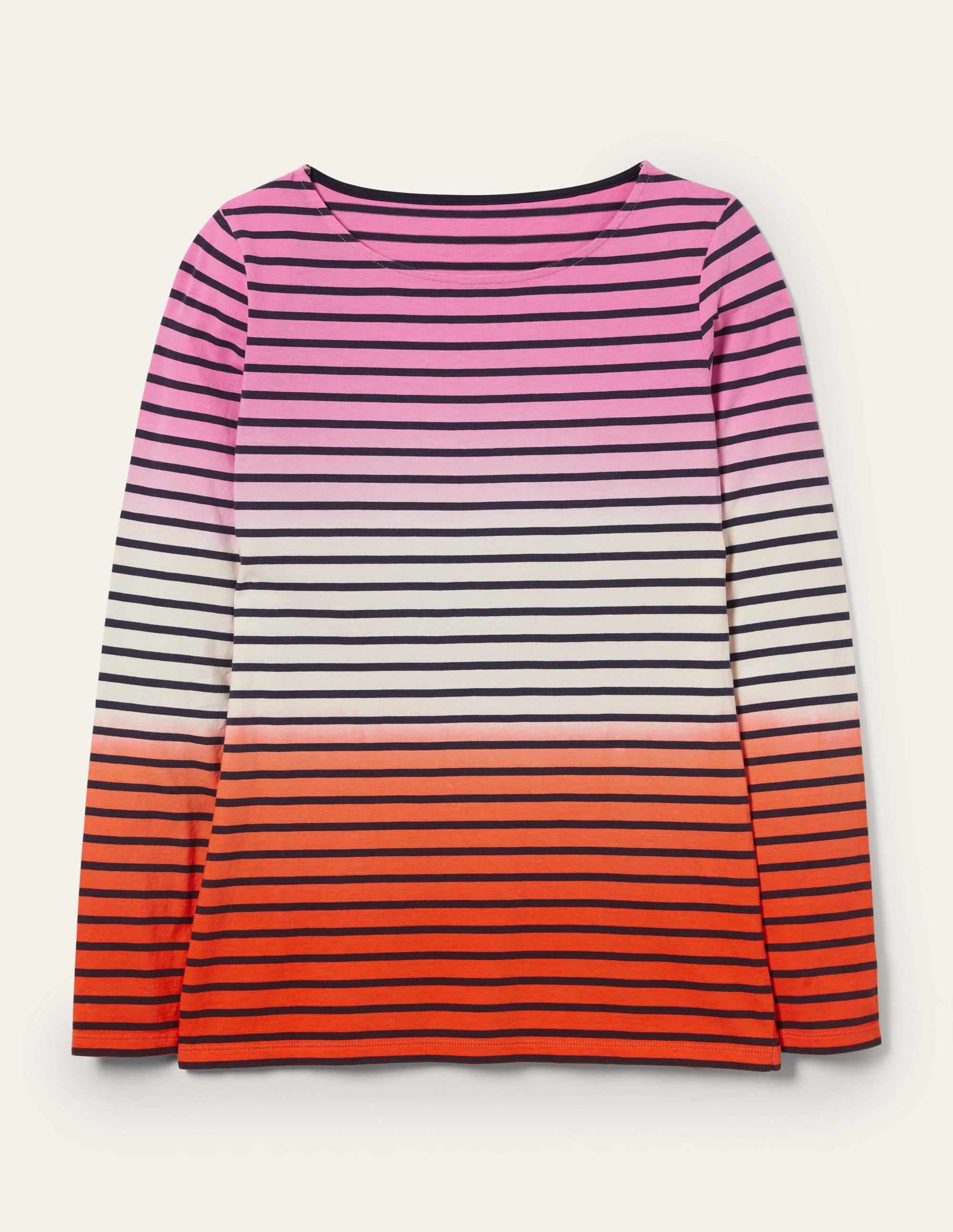 Ella Breton-Shirt mit langen Ärmeln-Bonbonrosa/Feuerwerkskörperrot, Schimmernd - Image 9