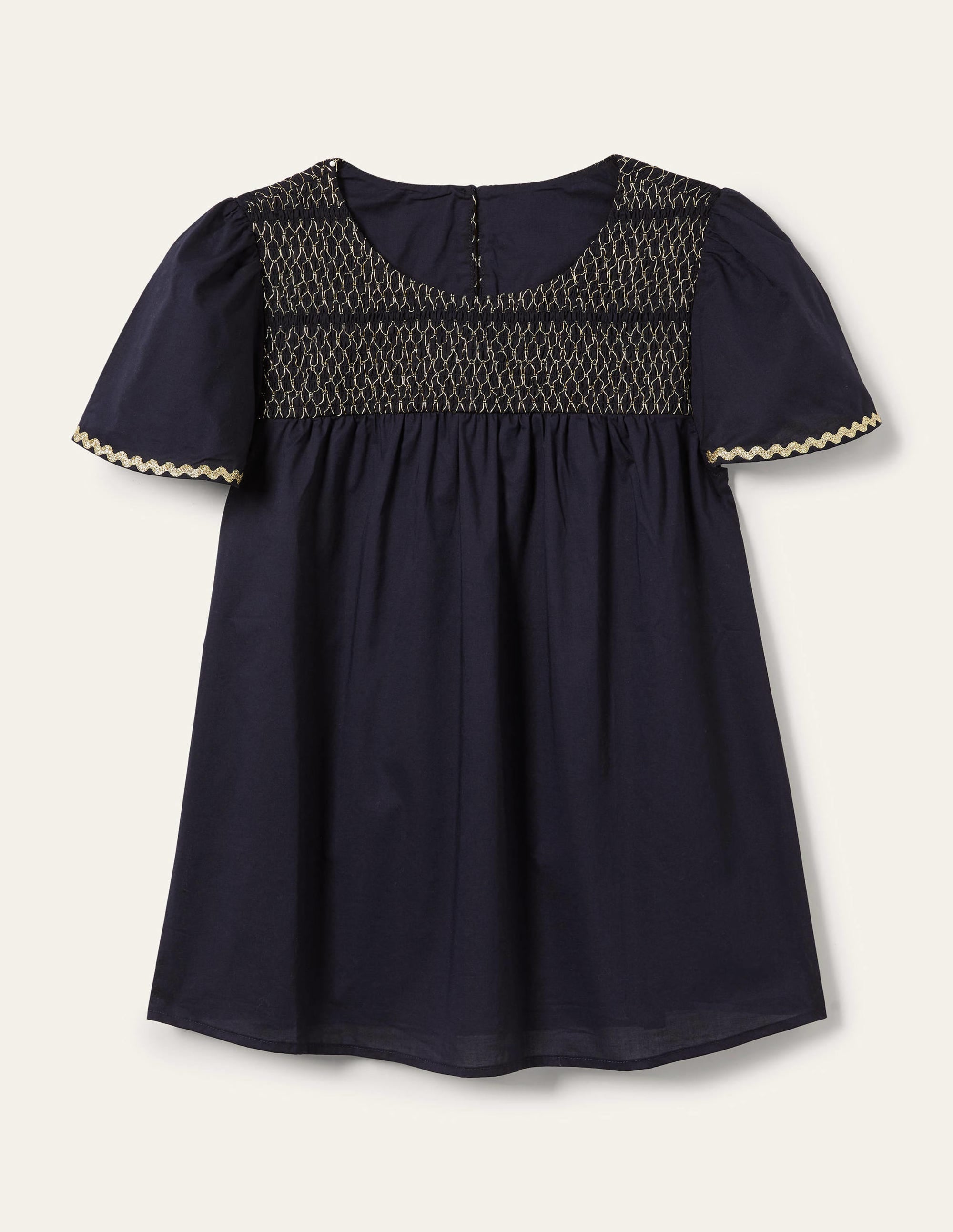 May Smokoberteil mit Flatterärmeln-Navy/Bunt, Gesmokt - Image 6