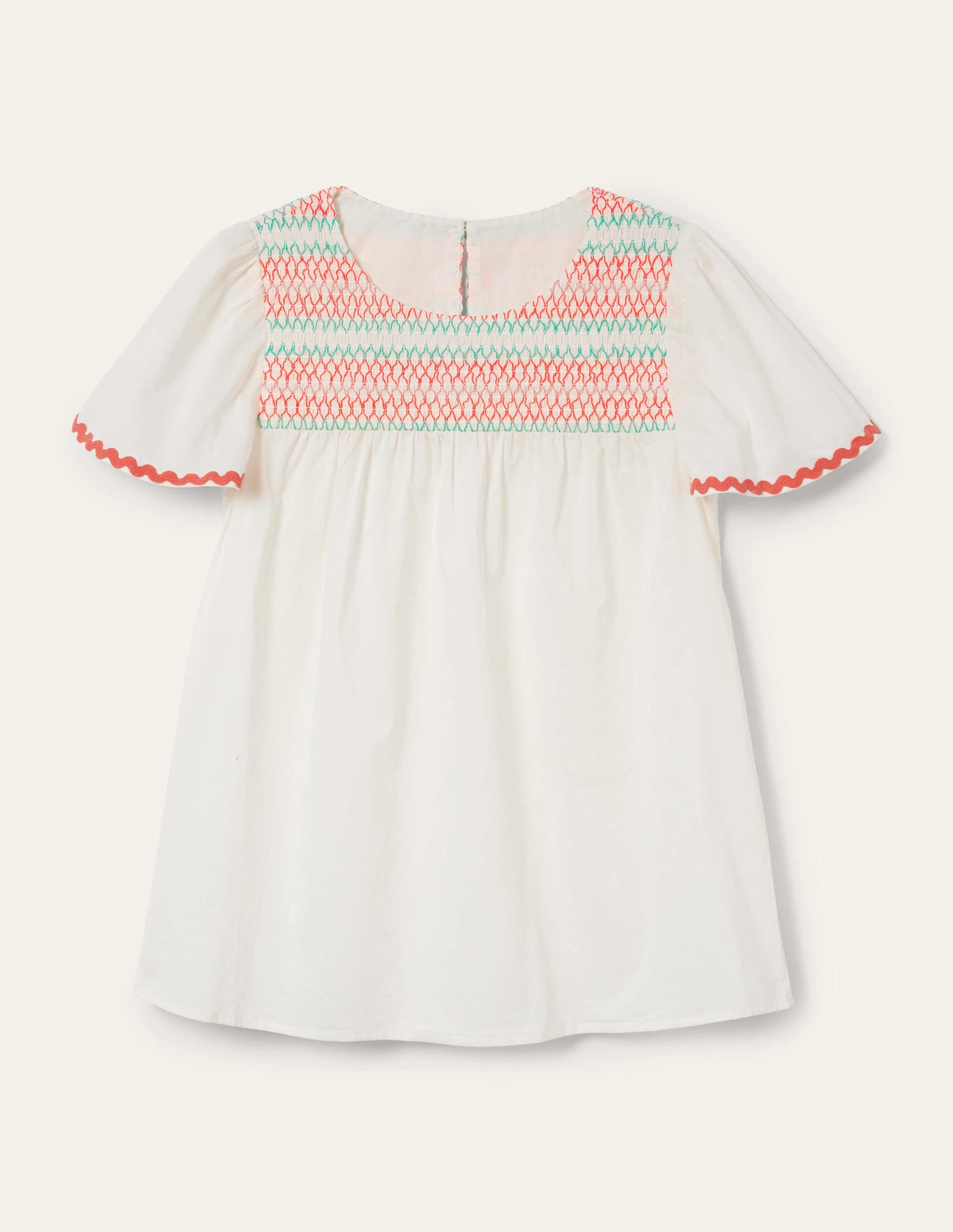 Top May à smocks et manches volantées-Blanc, smocks multi - Image 7