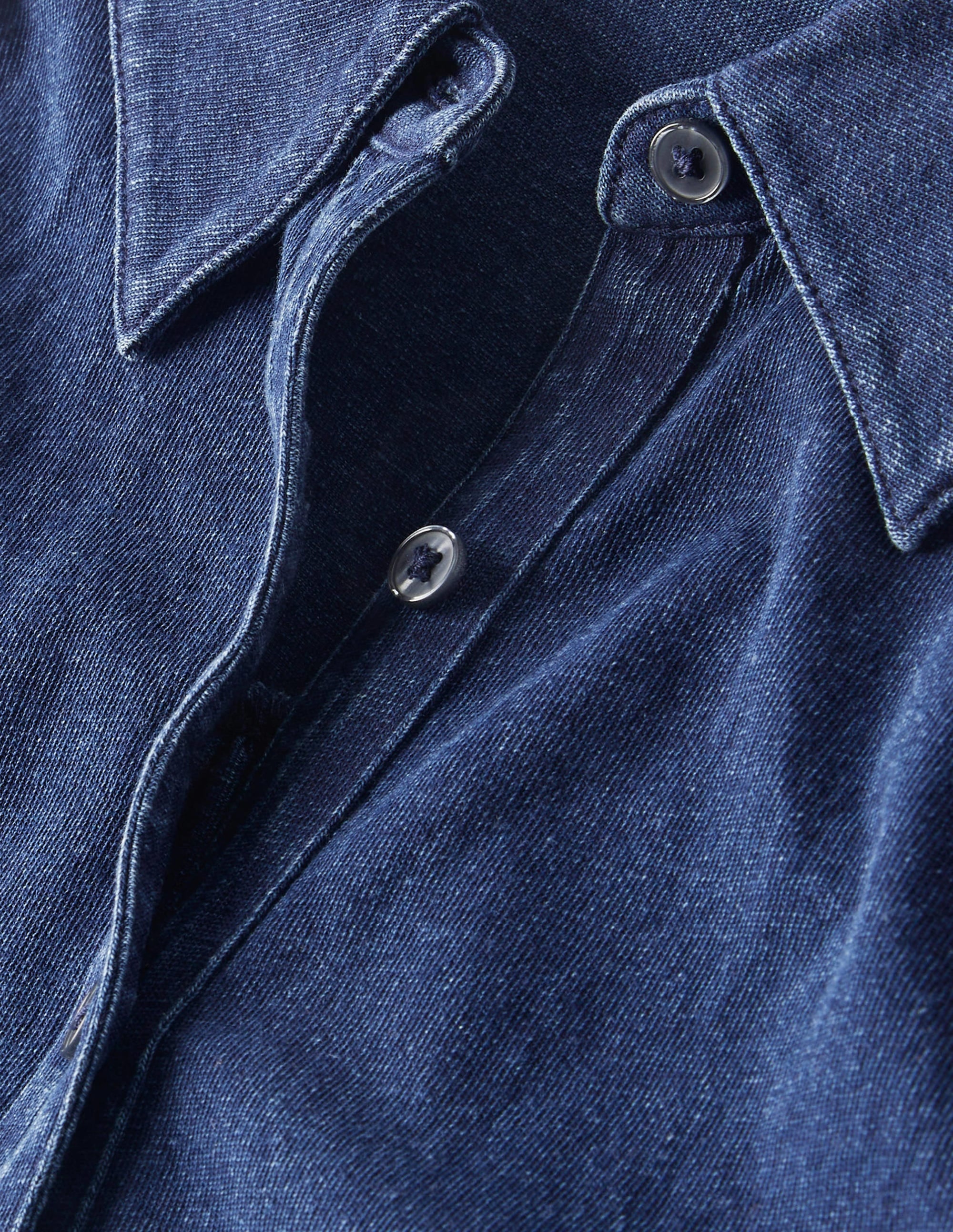 Jerseyhemd mit Puffärmeln-Mittleres Indigoblau - Image 9