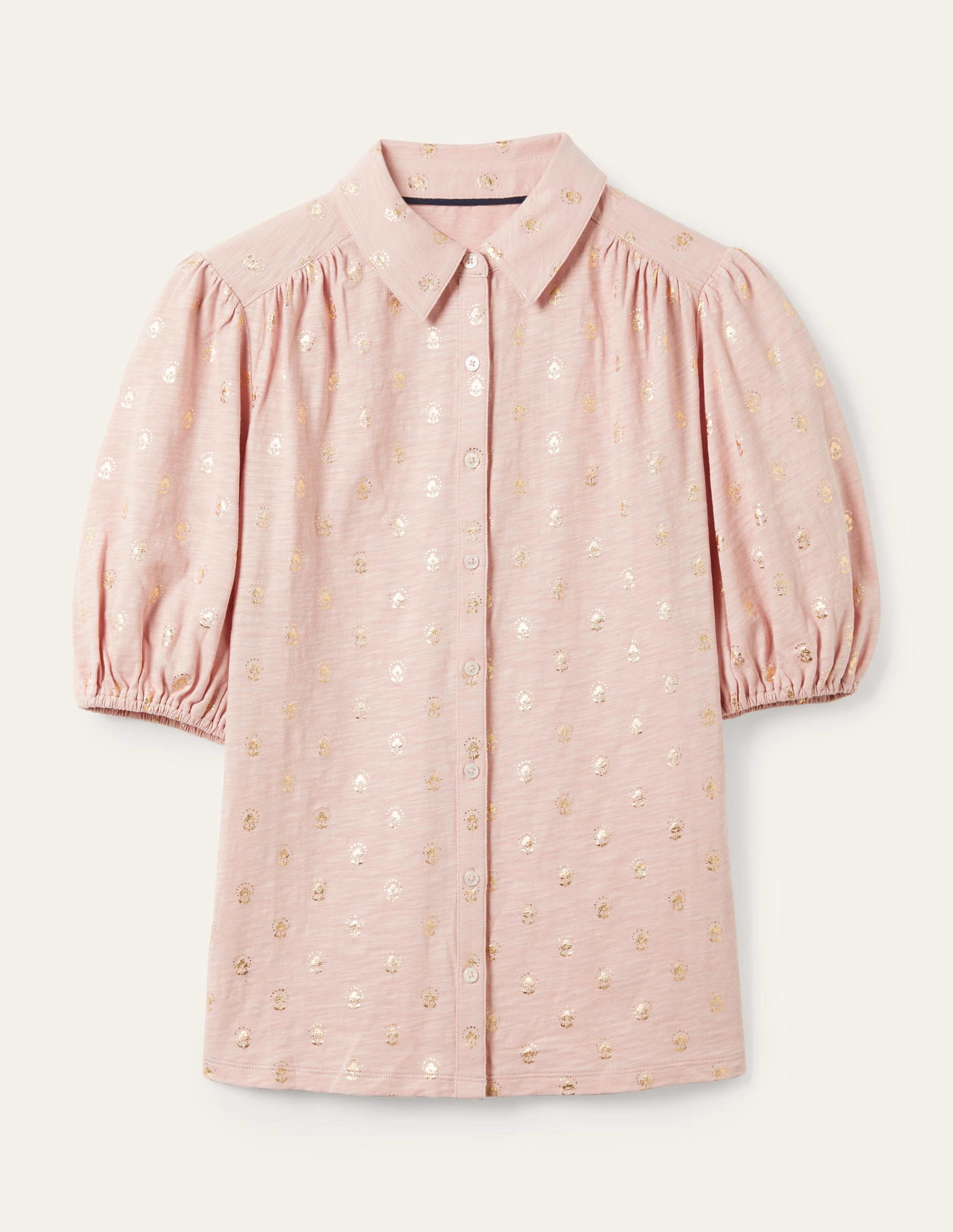 Chemise en jersey à manches bouffantes-Milkshake, motif Botanic Foil Bud - Image 9