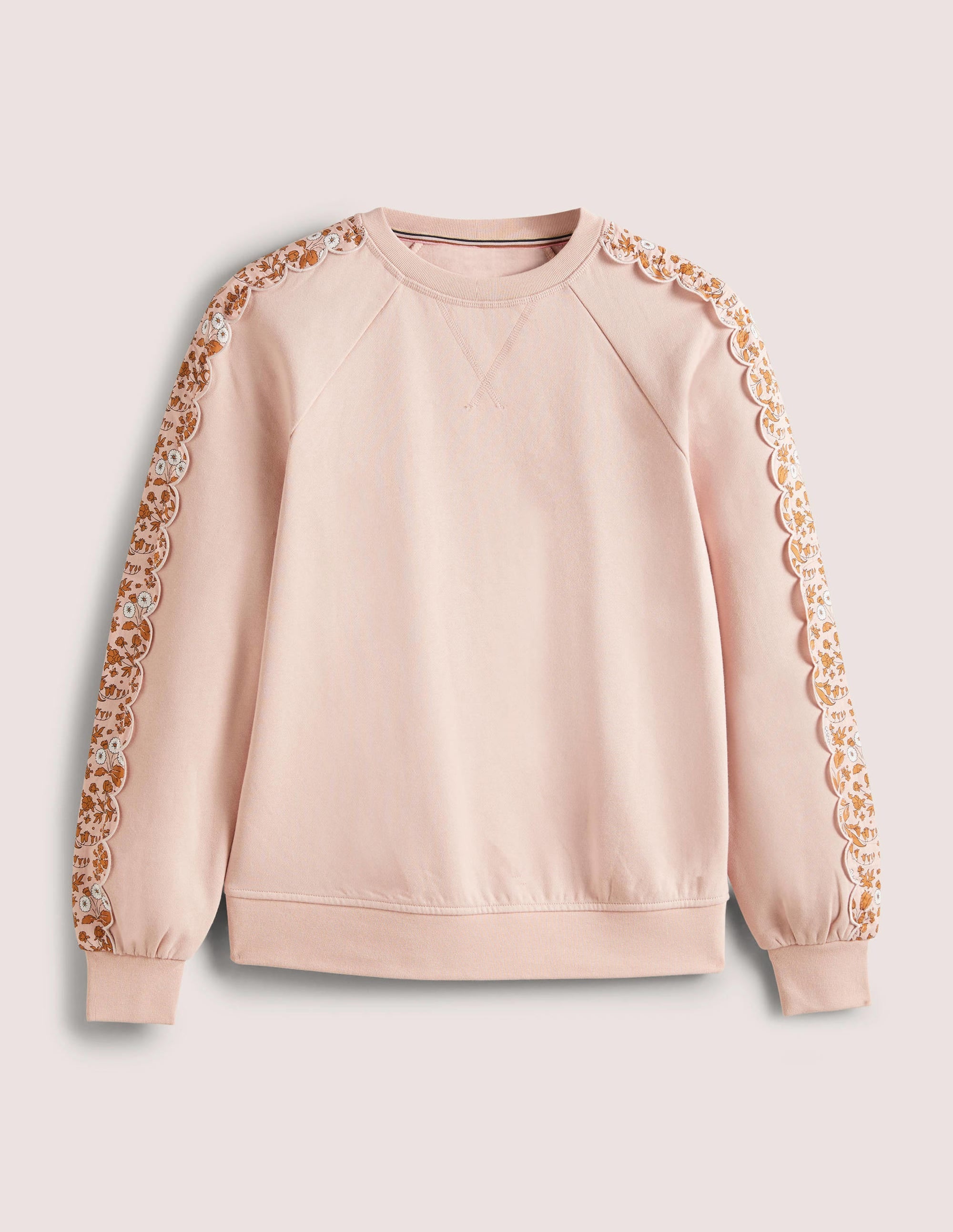 Sweatshirt mit Muschelborte-Milchshake, Wildes Blumenmuster - Image 5