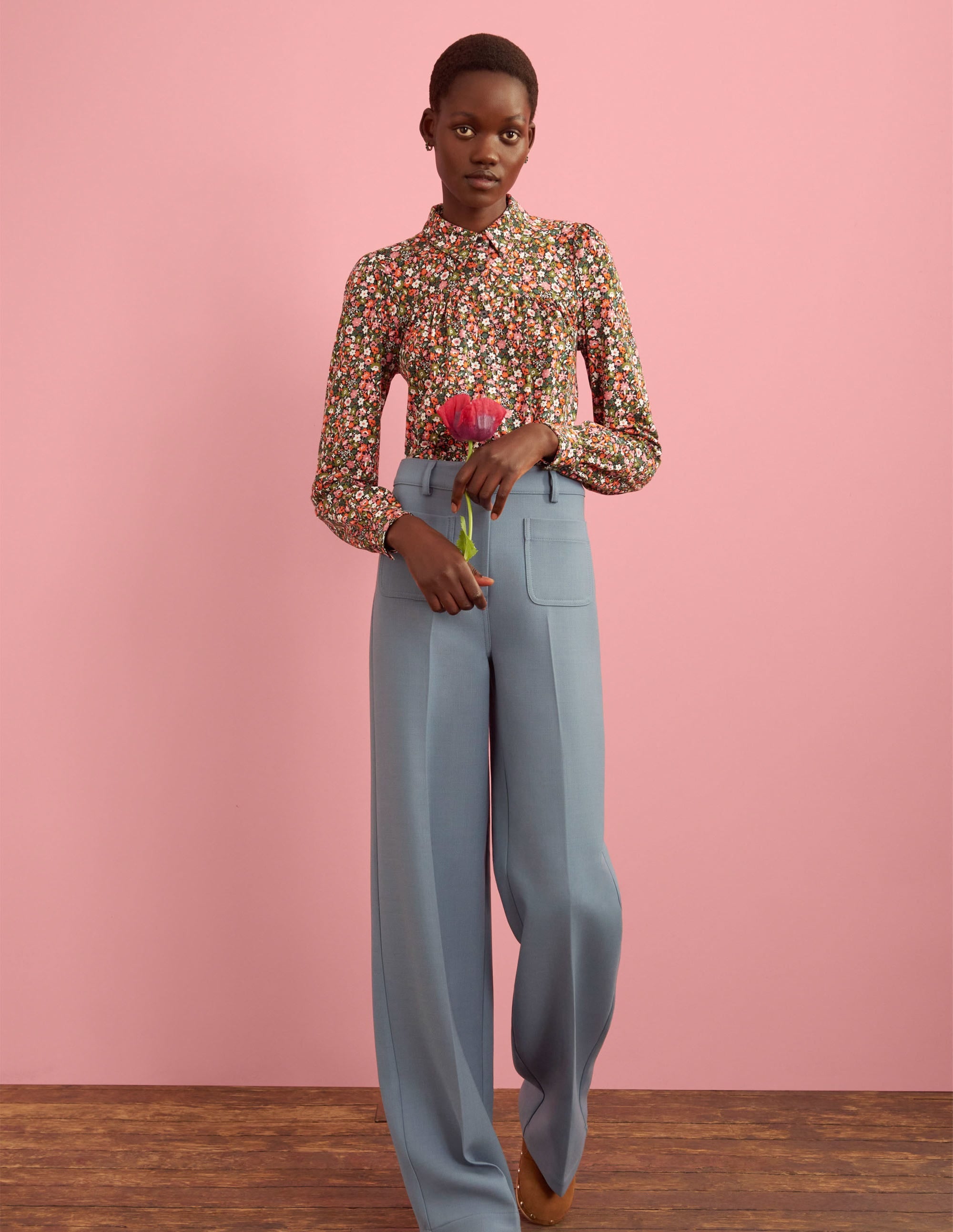 Chemise froncée-Multi, motif Floret Meadow - Image 5