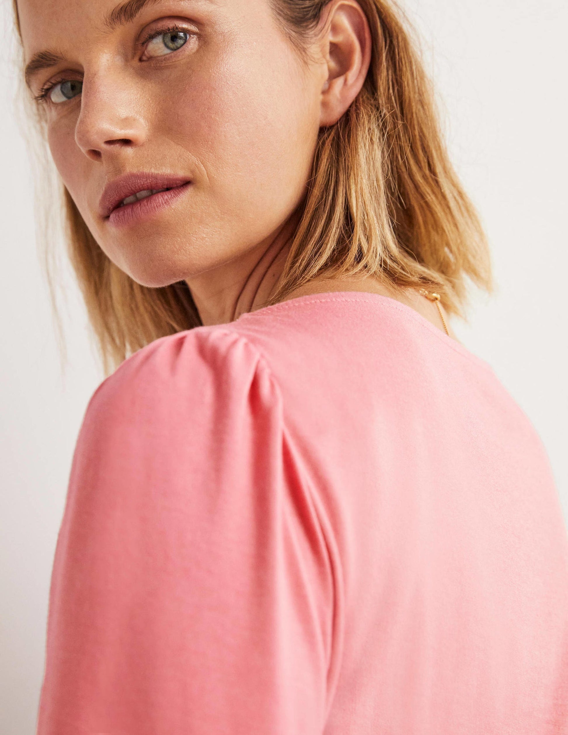 Top ultra-doux à col large-Rose sauvage-2