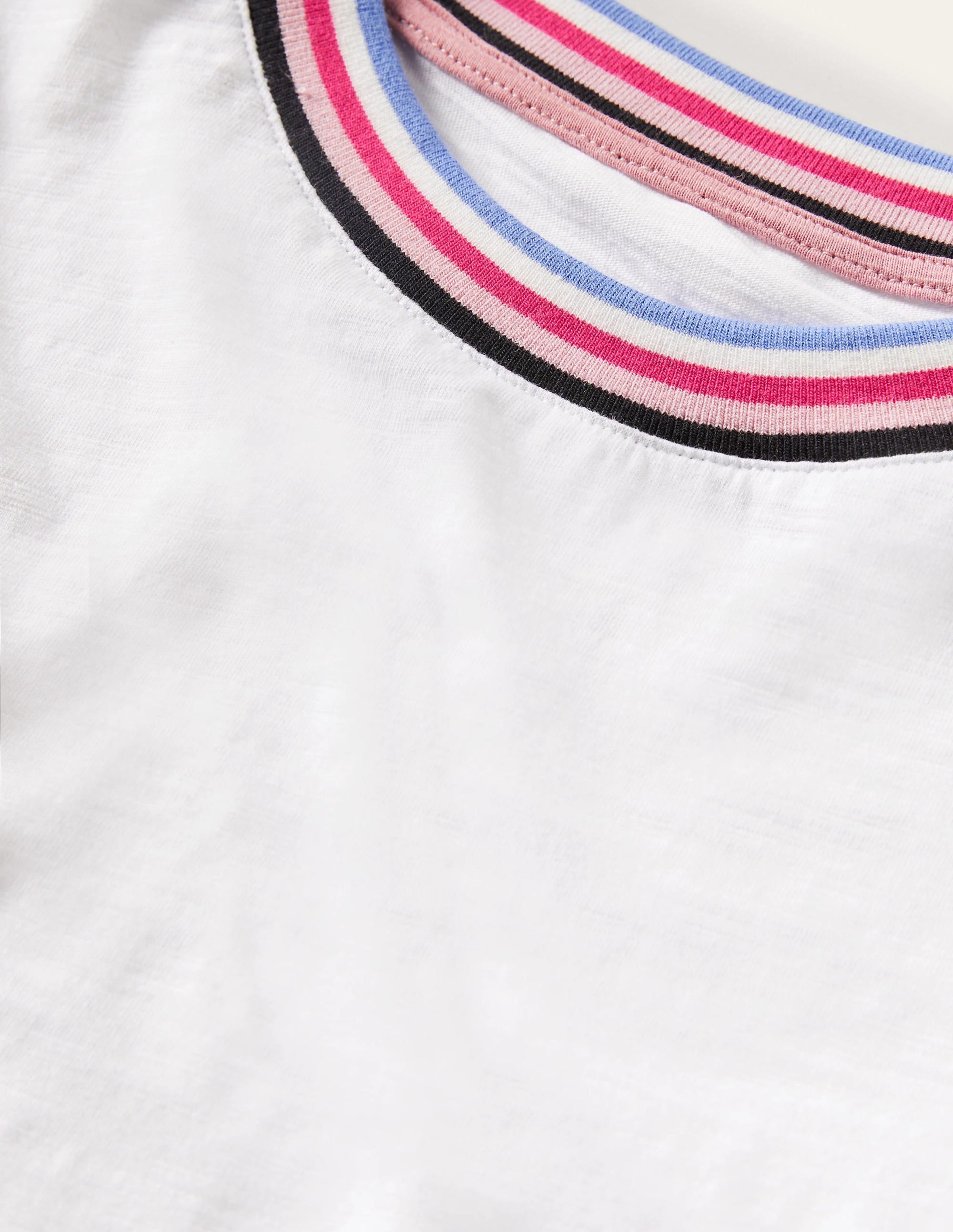 Blouson-T-Shirt mit Rippstrickabschlüssen-Weiß - Image 9