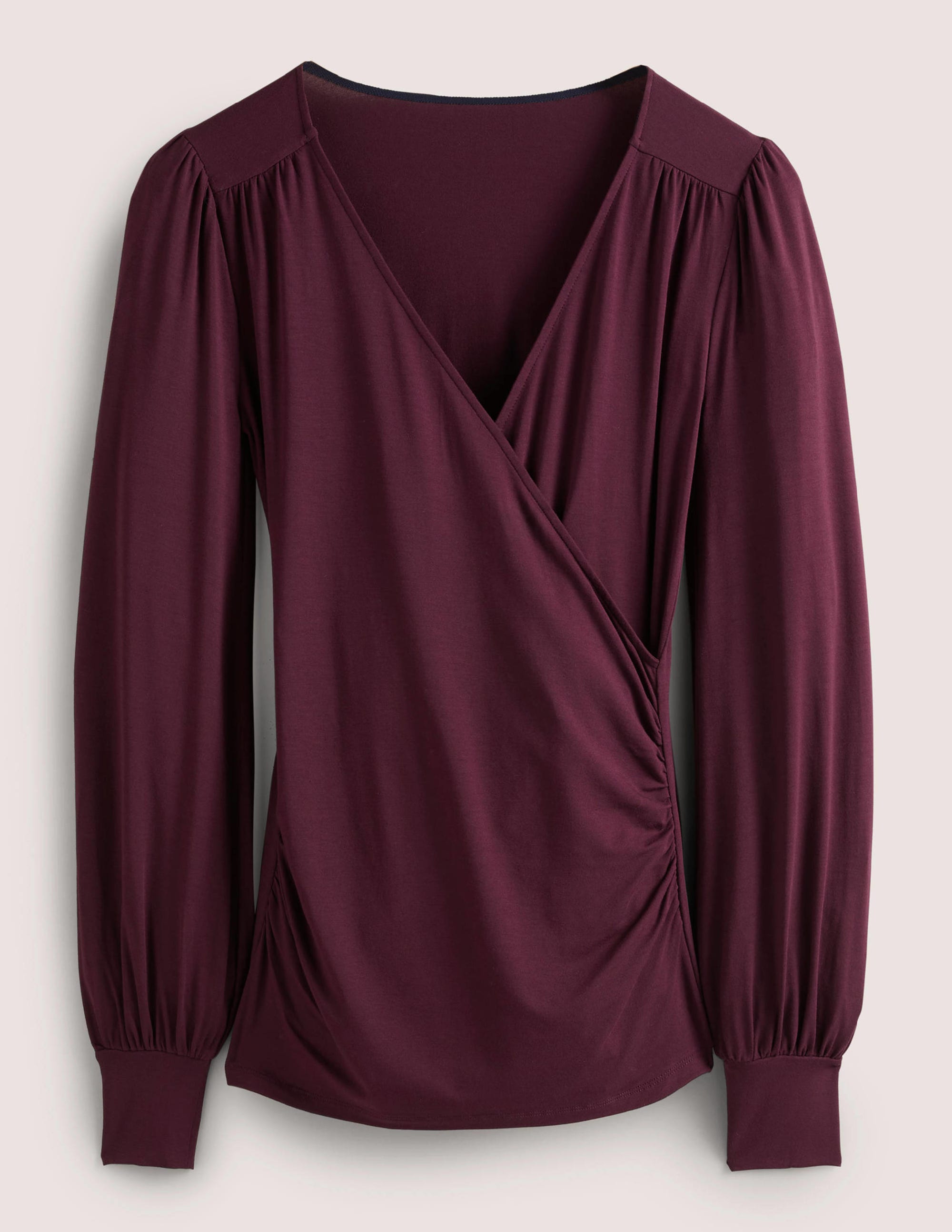 Wickeloberteil mit Blousonärmeln-Glühweinrot - Image 5