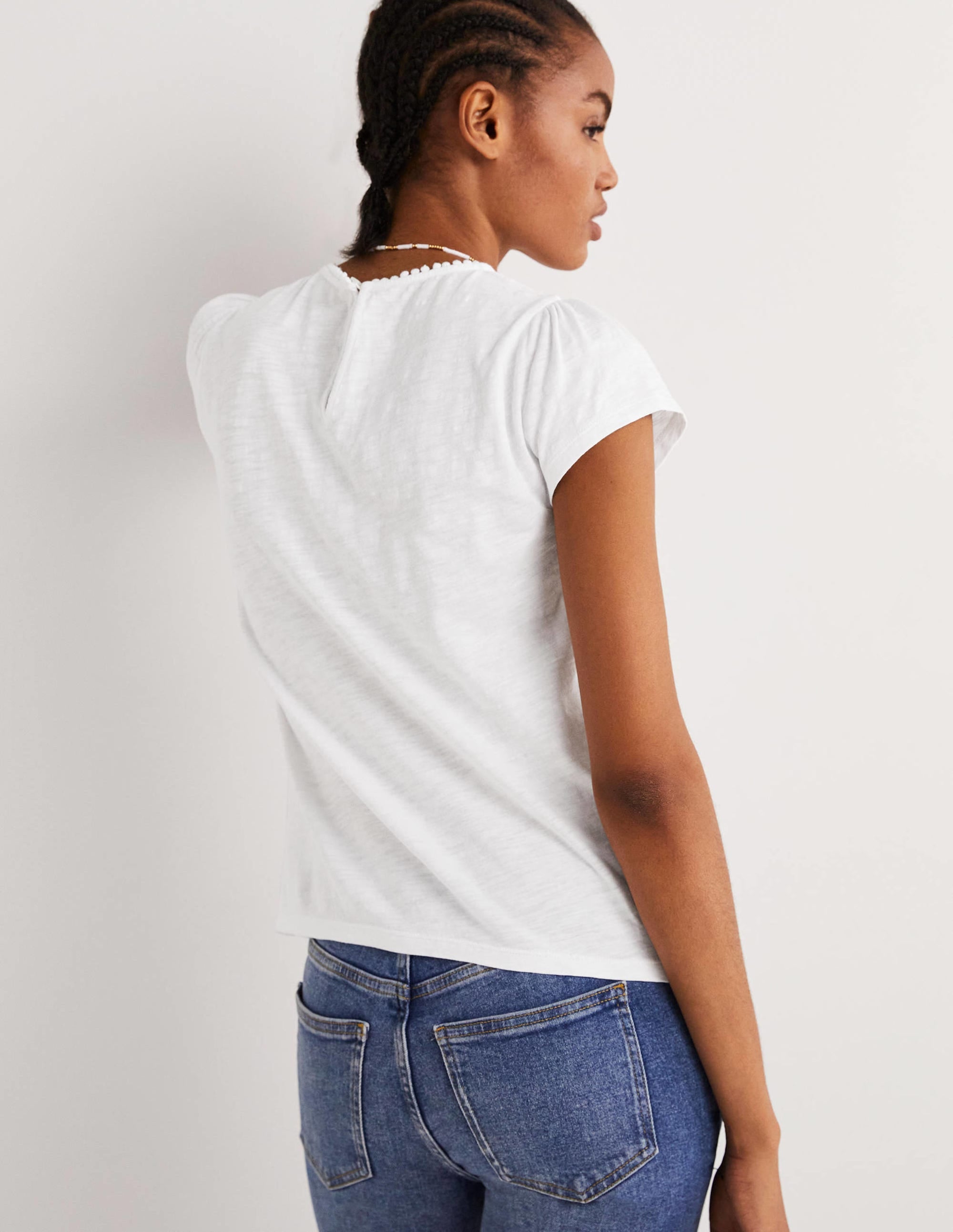 Cutwork Flutter T-Shirt-White - Image 3