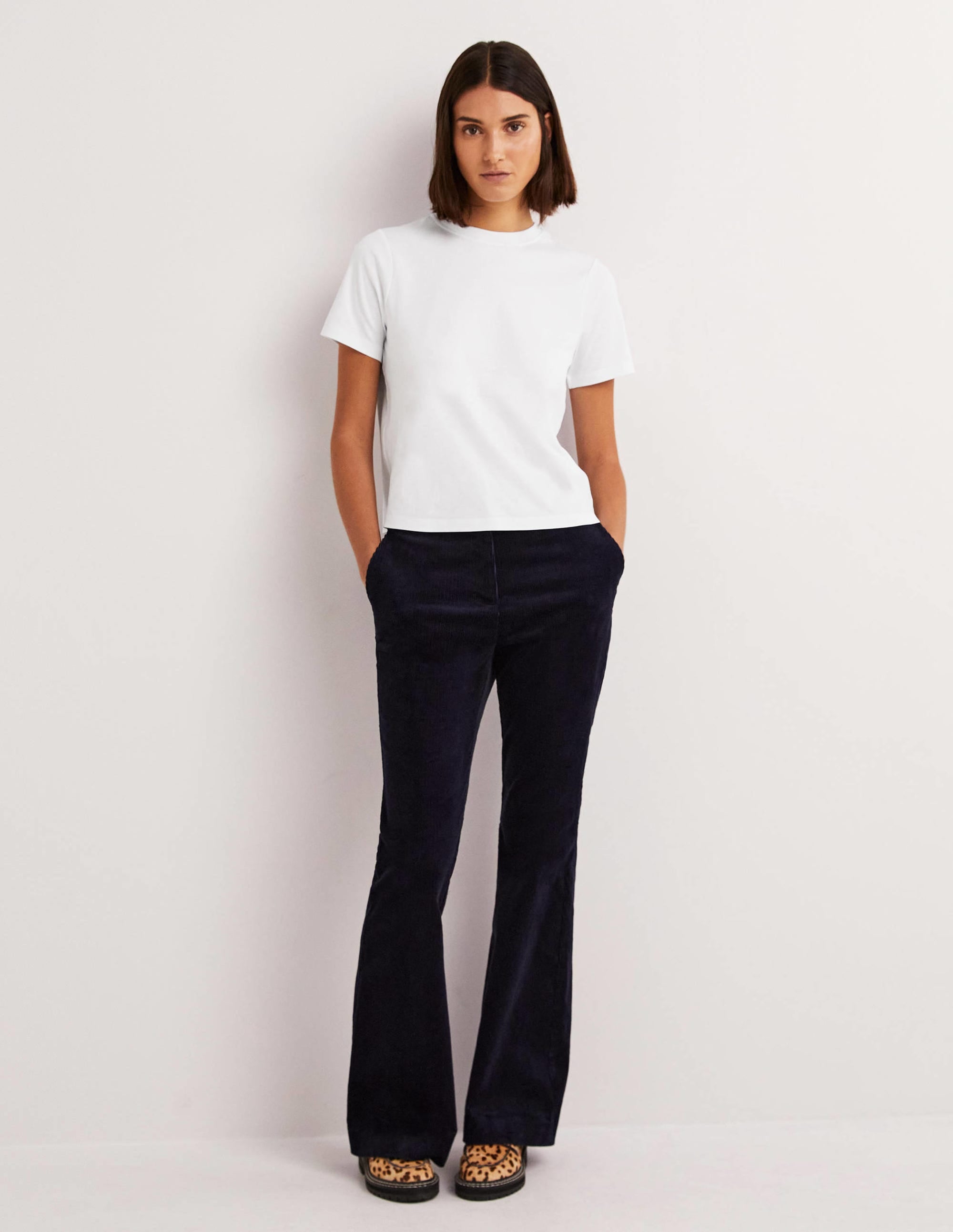 T-shirt col rond en coton-Blanc - Image 4