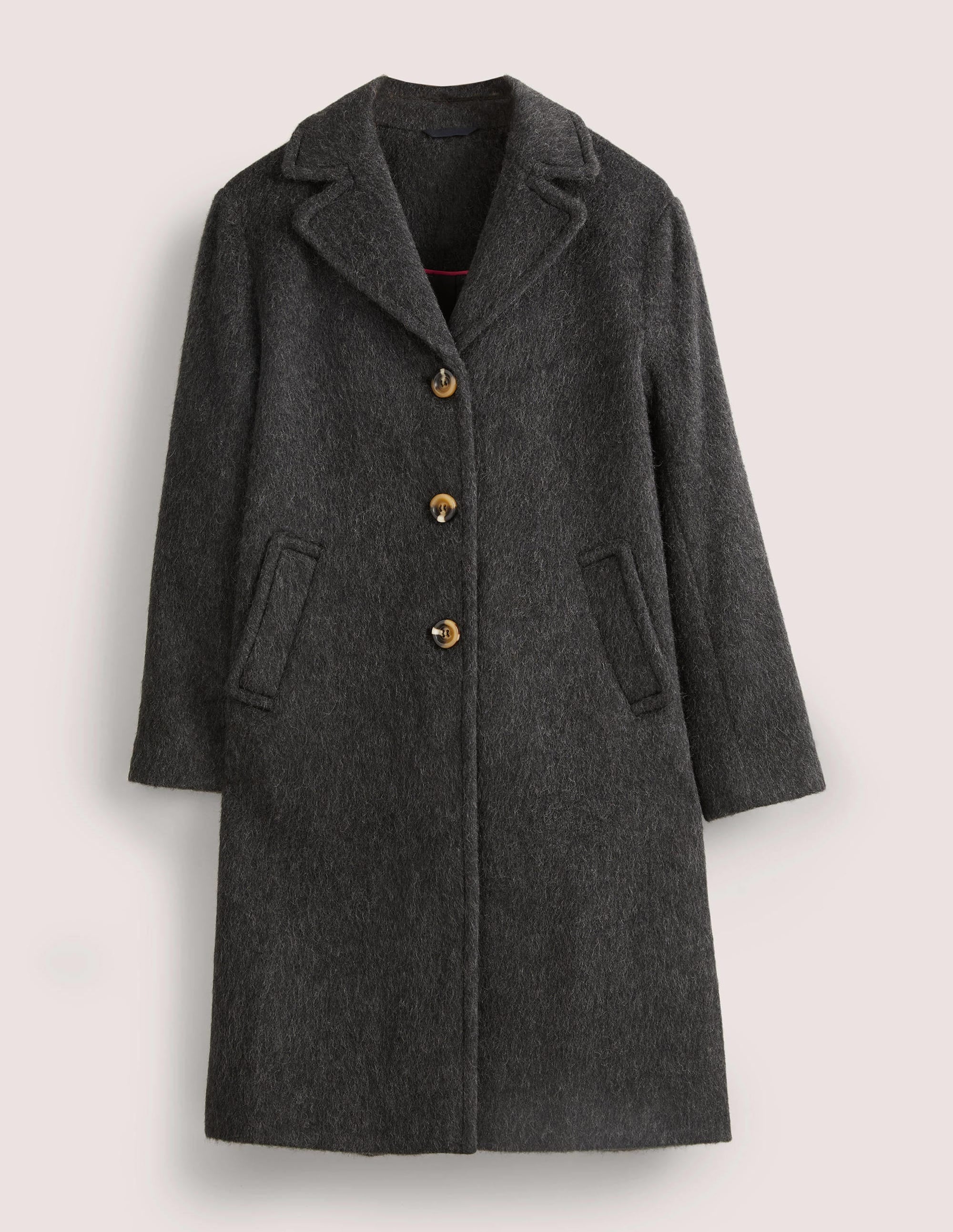 Manteau à col en laine italienne-Anthracite - Image 9