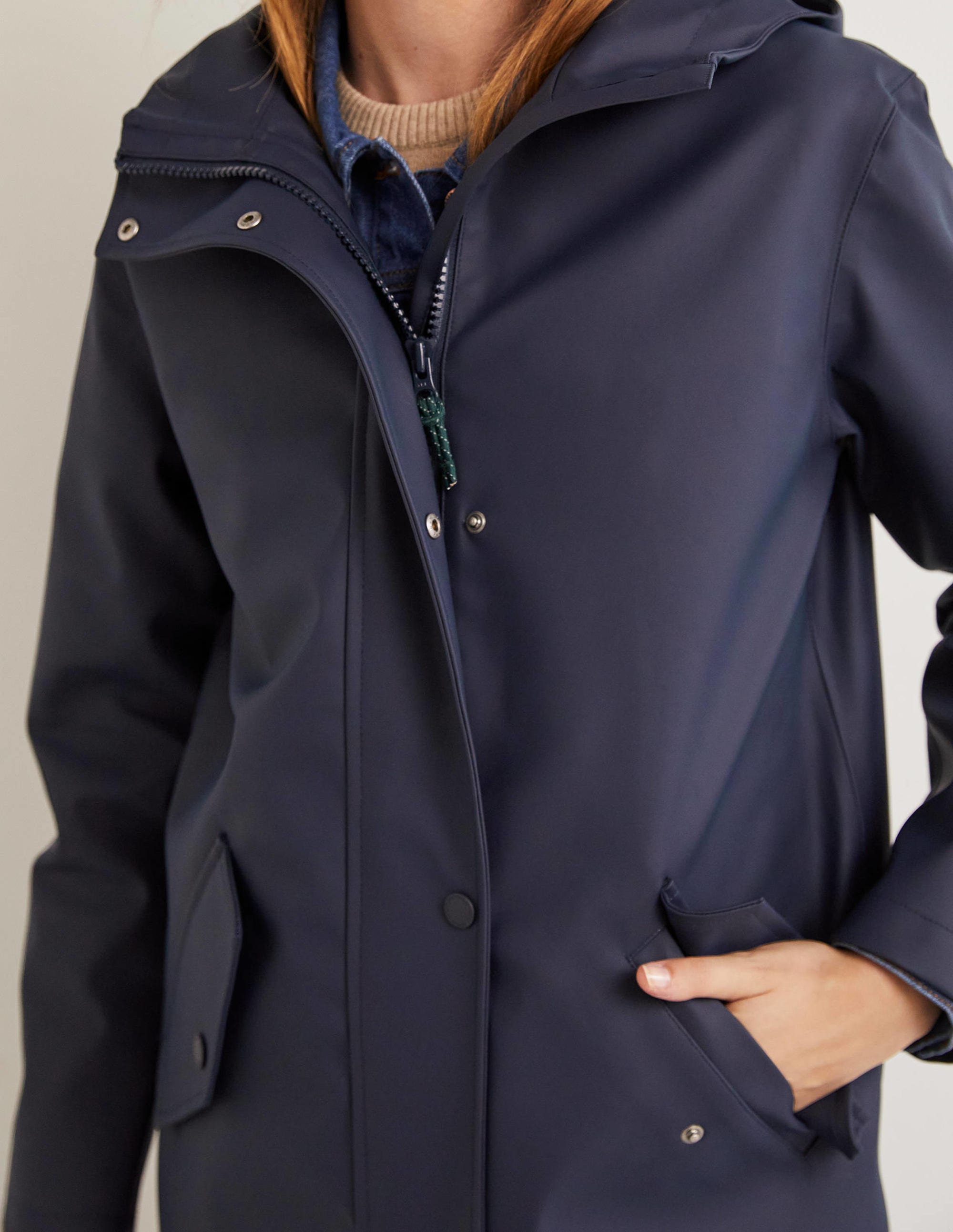 Imperméable long-Bleu marine - Image 2