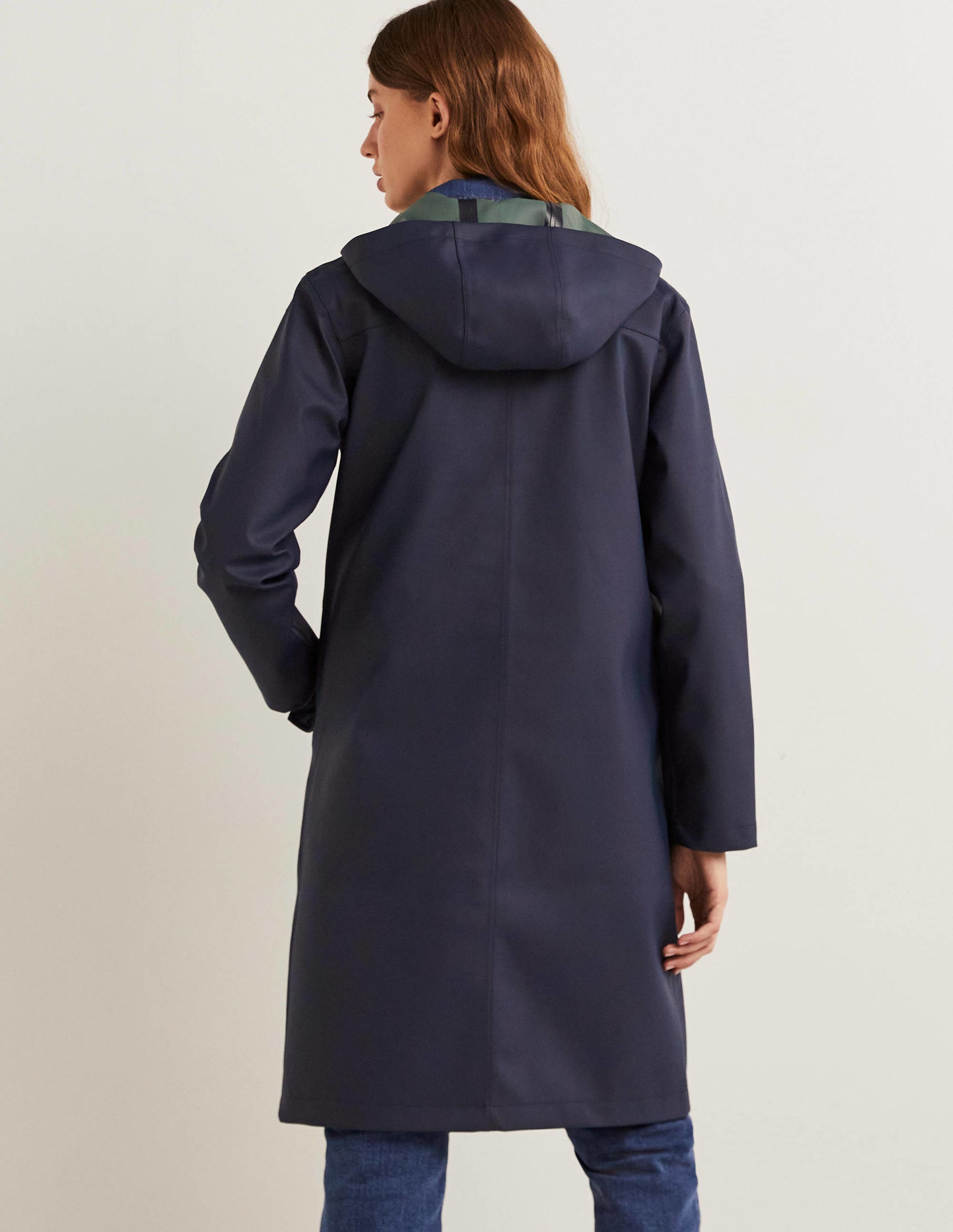 Imperméable long-Bleu marine - Image 3