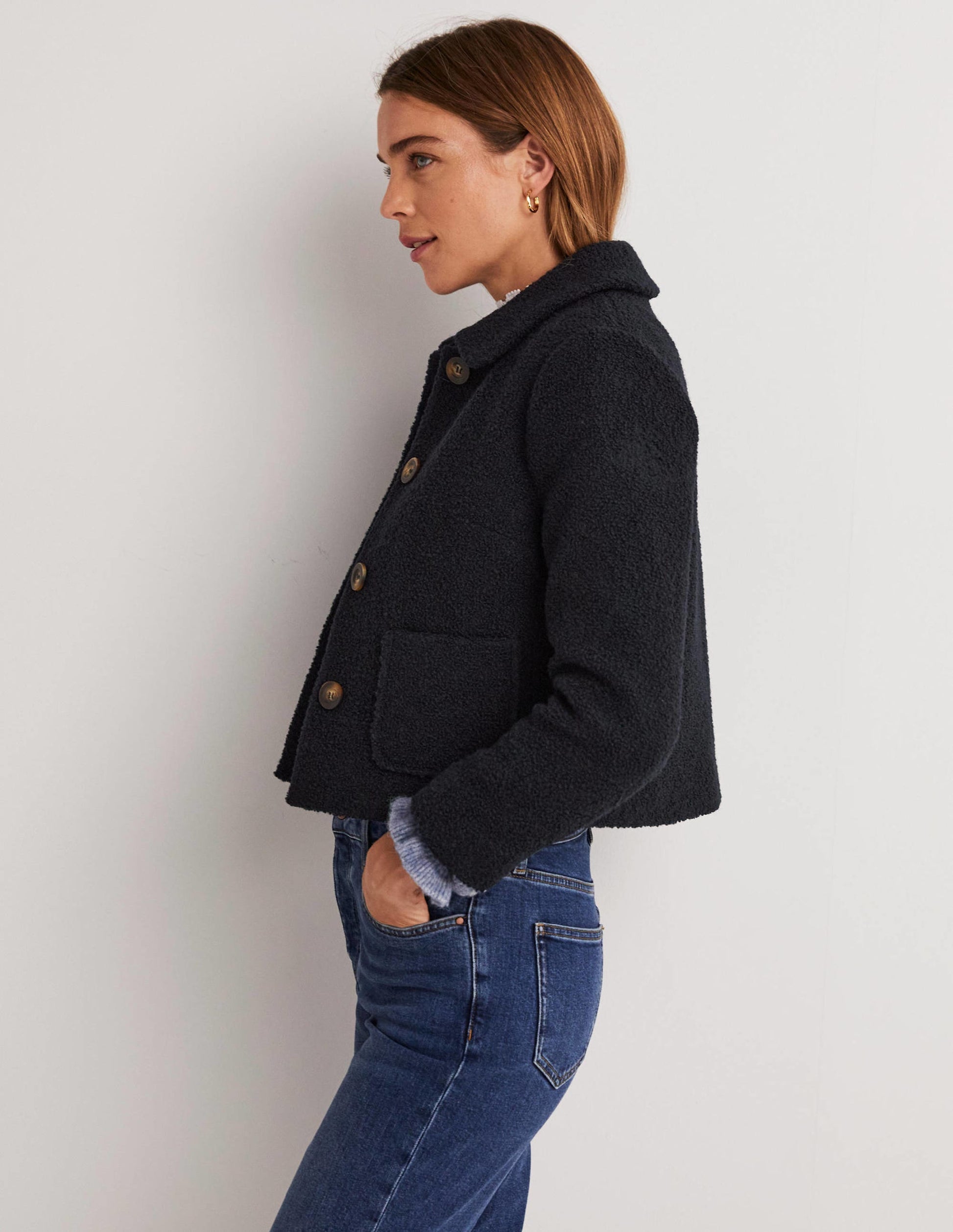 Veste courte Rye-Bleu marine-4