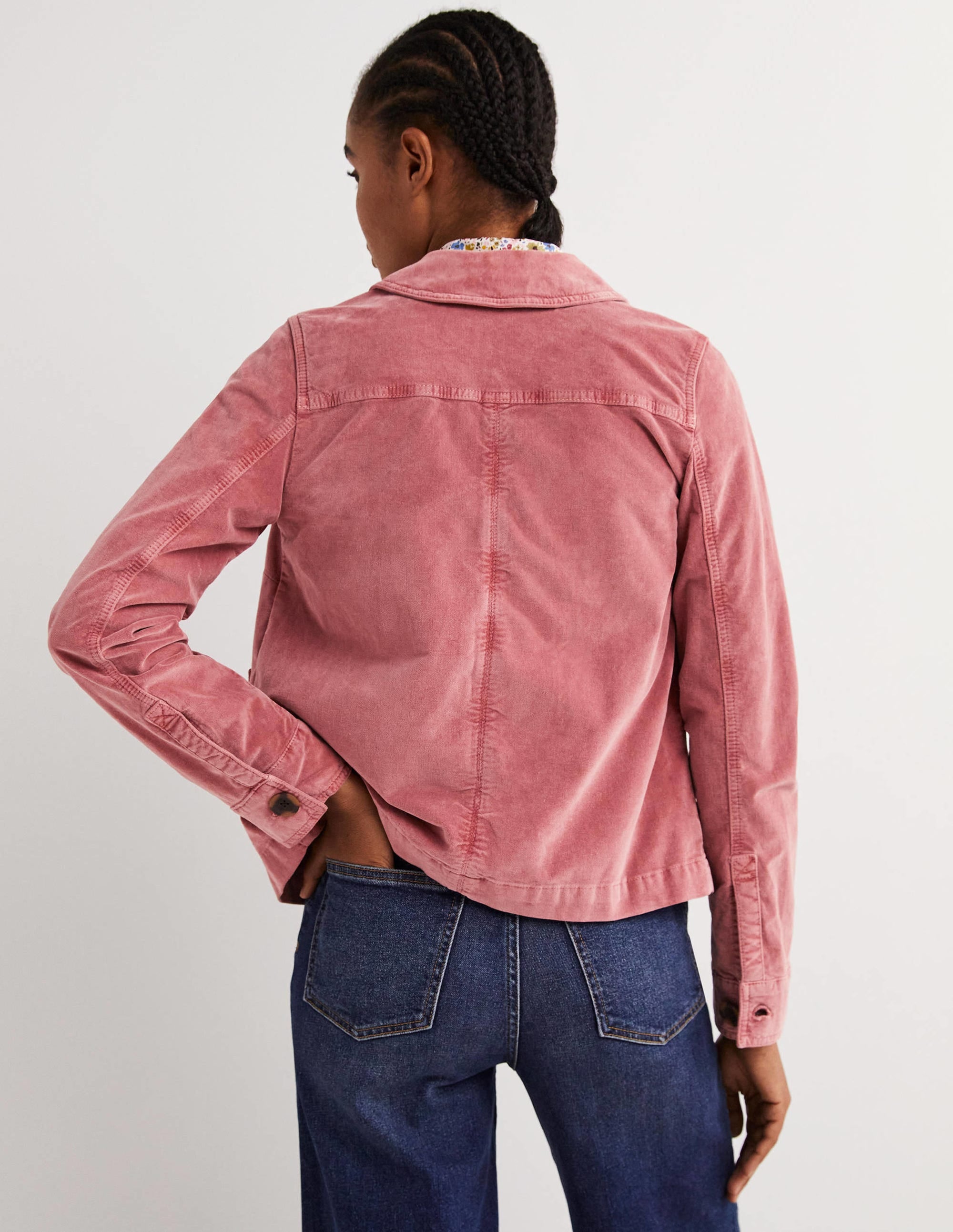Robuste Jacke aus Samt-Staubrot, Samt - Image 3