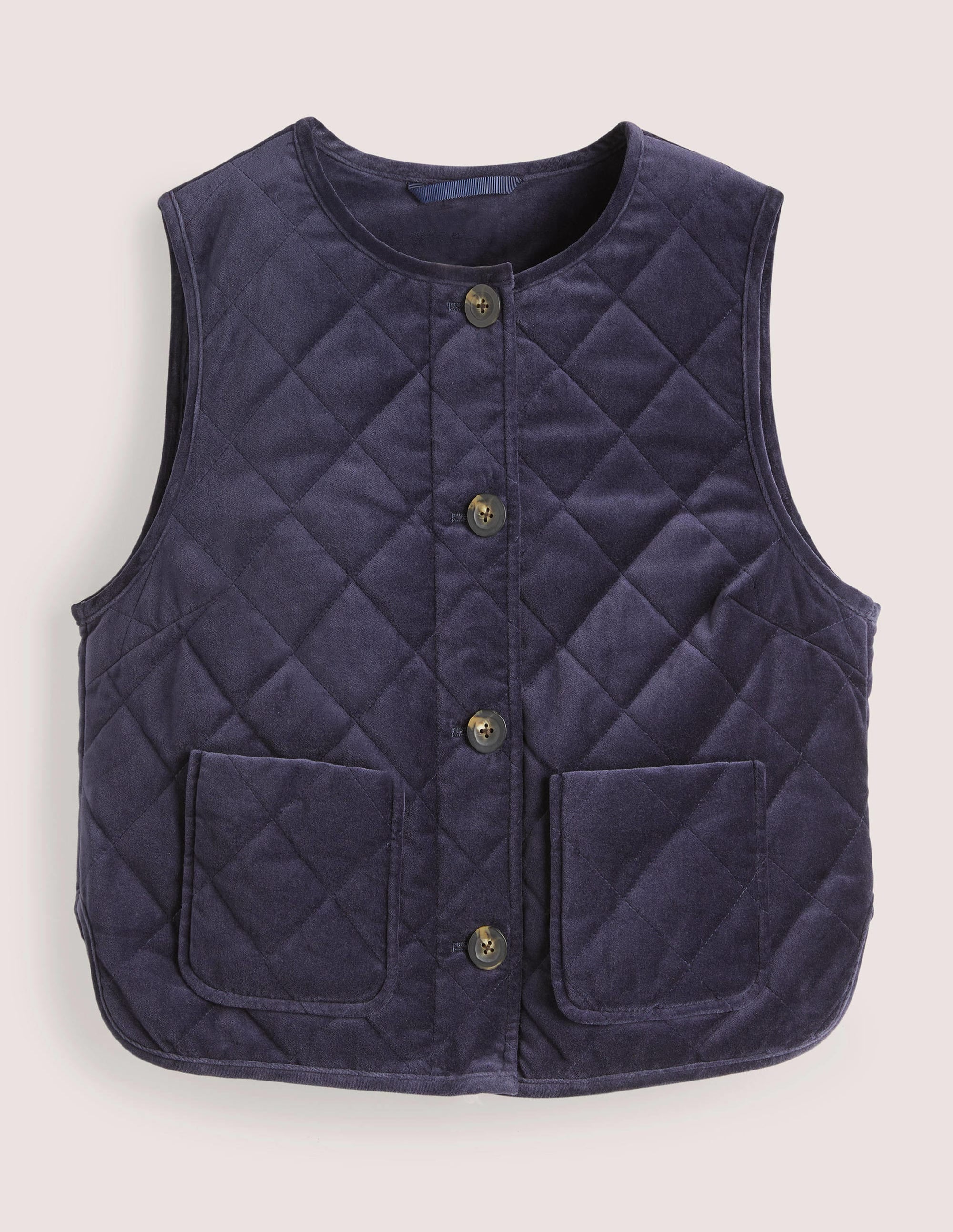 Veste sans manches matelassée-Bleu marine - Image 5