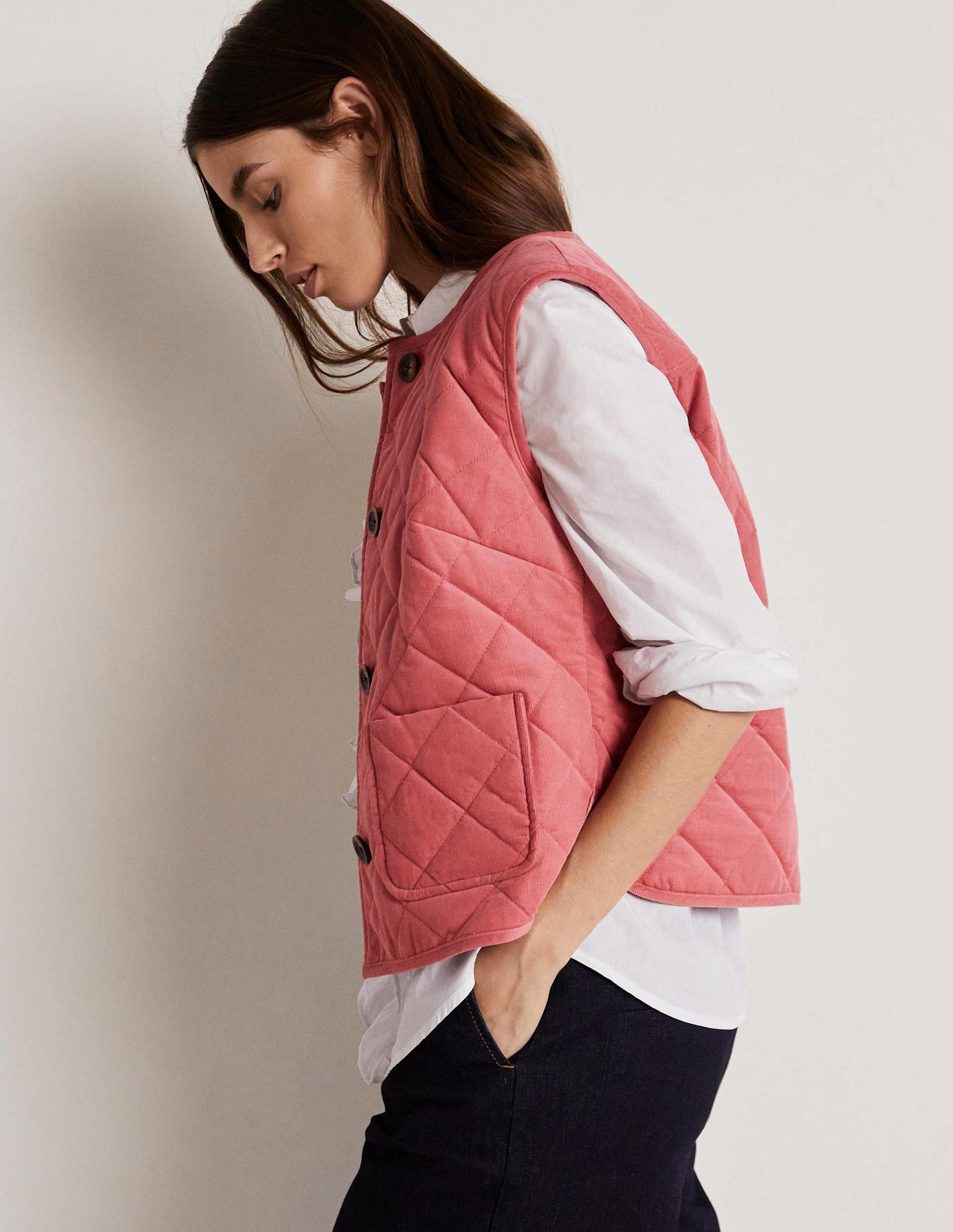 Veste sans manches matelassée-Rouge ancien-4