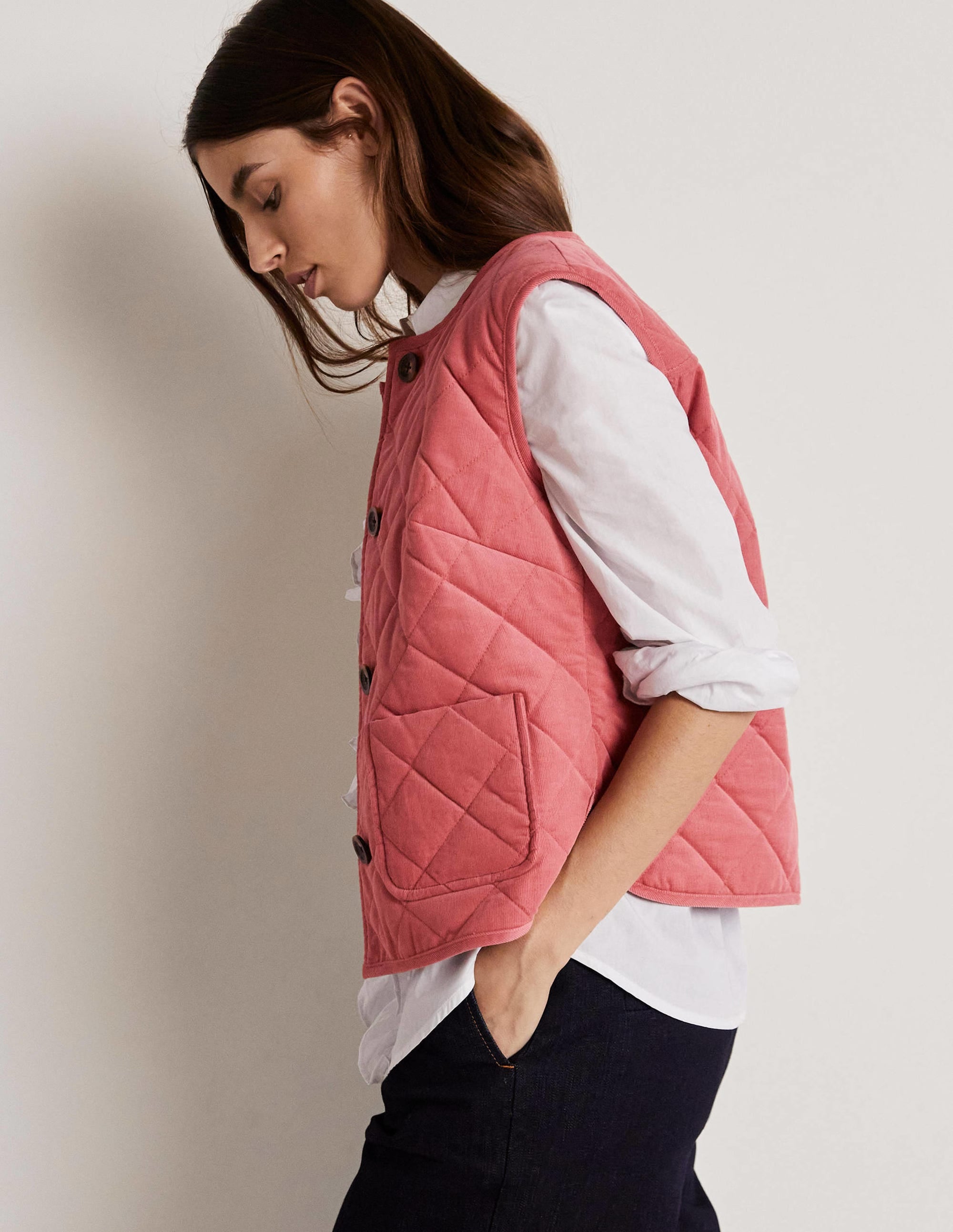 Veste sans manches matelassée-Rouge ancien - Image 4