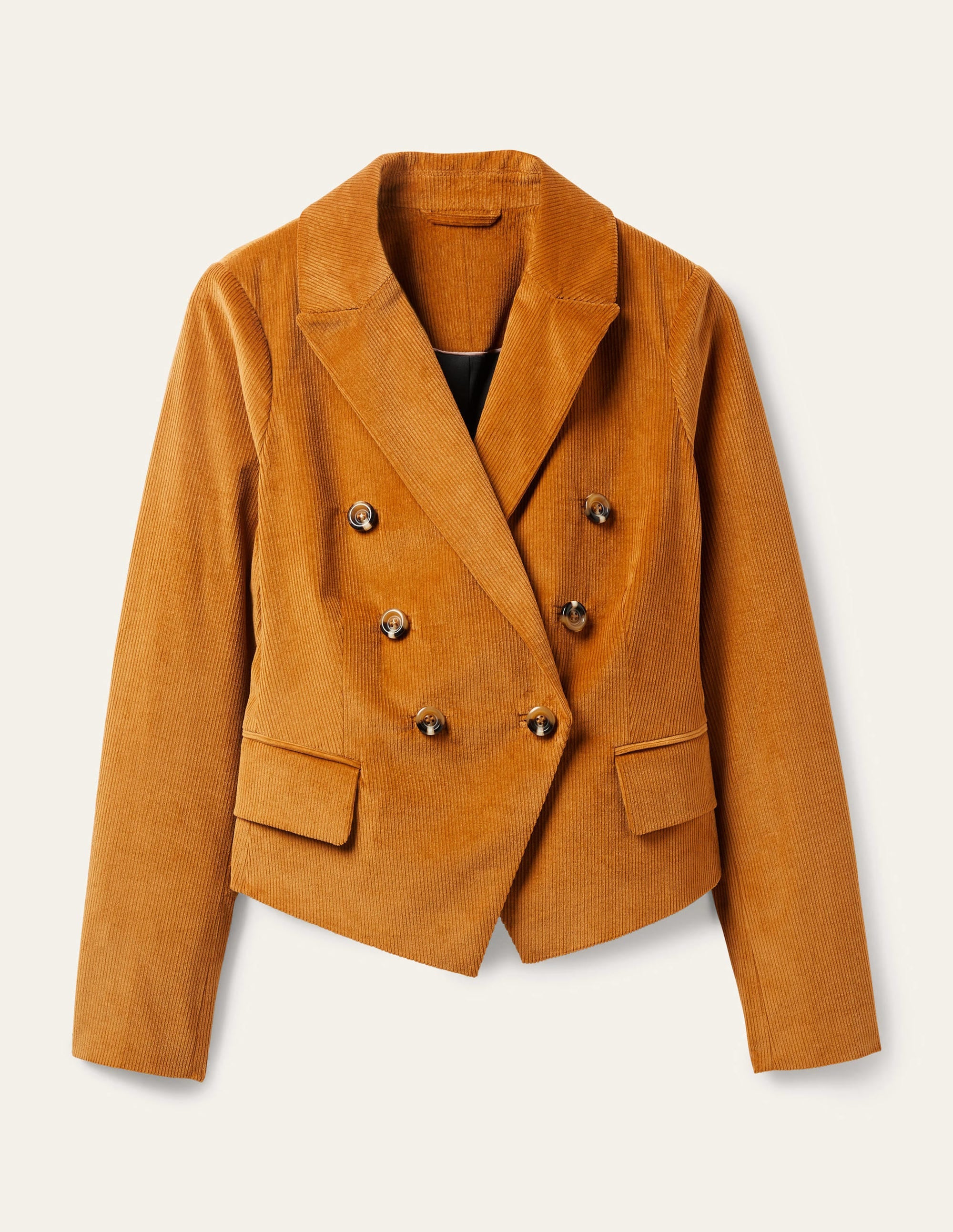 Blazer à double boutonnage en velours côtelé-Pain d'épices - Image 8