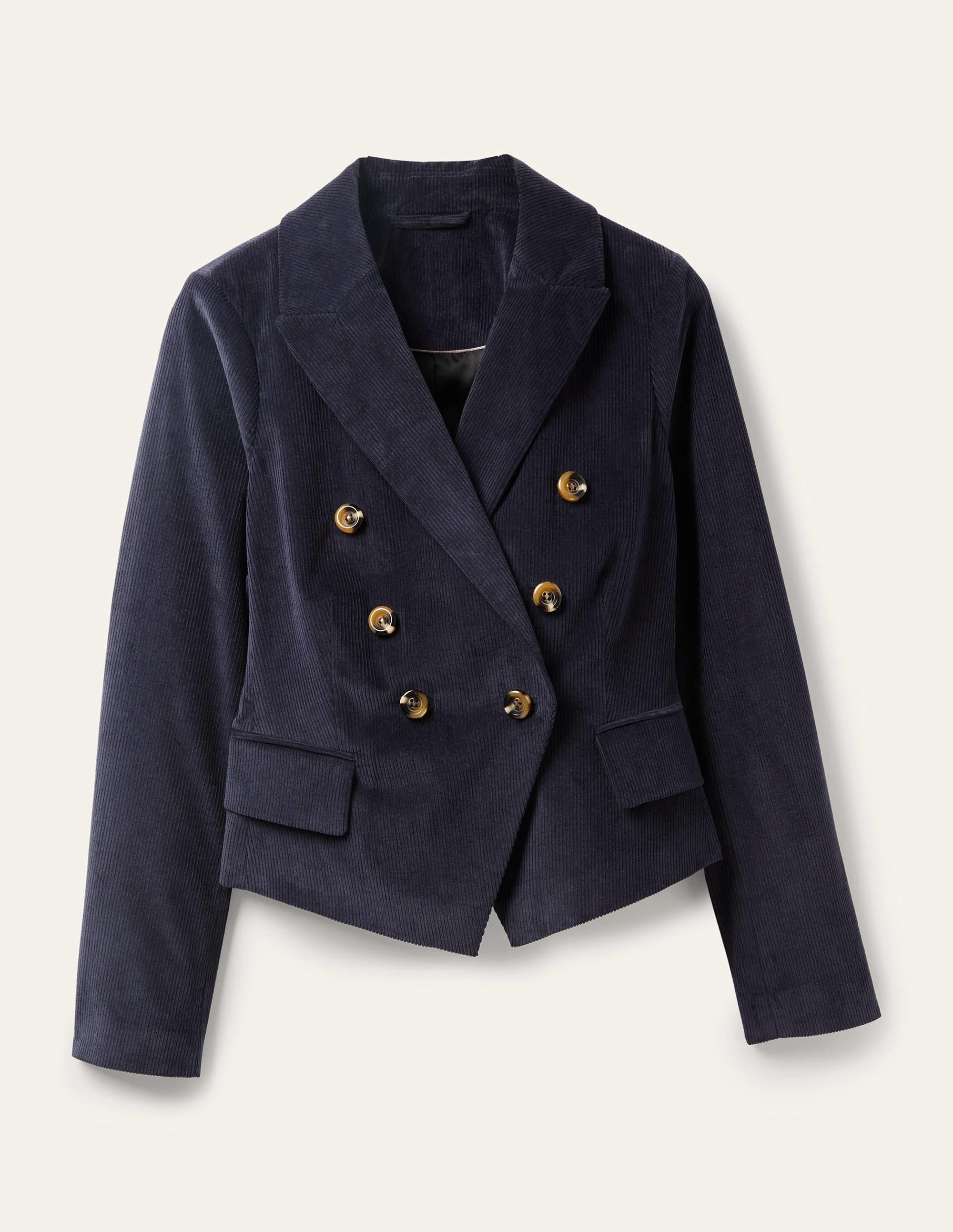 Doppelreihiger Cordblazer-Marineblau - Image 11