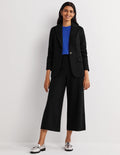 Unlined Jersey Blazer-Black