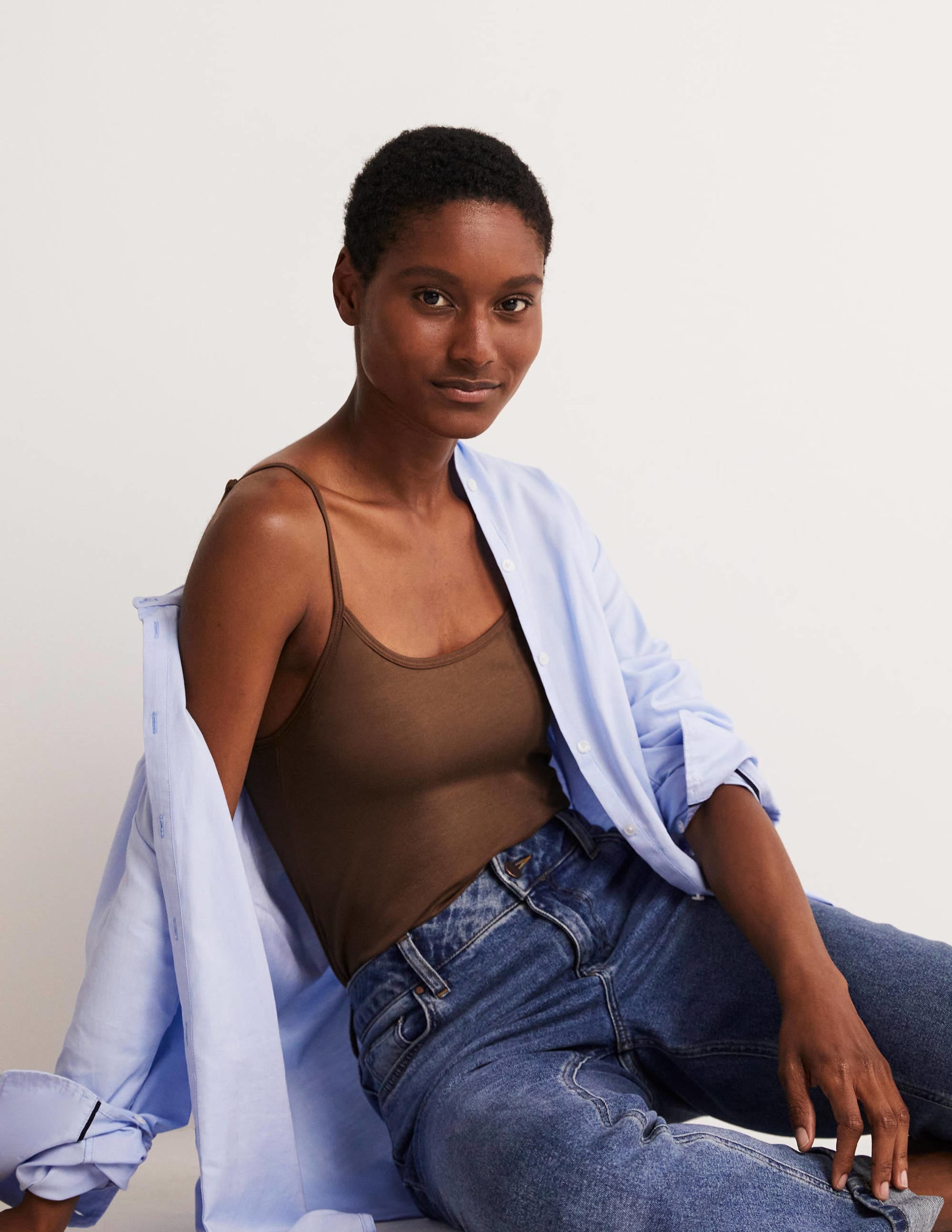 Schlichtes Camisole-Oberteil-Braun - Image 8