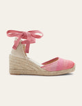 Cassie Espadrilles mit Keilabsatz-Wildrose, Schimmernd