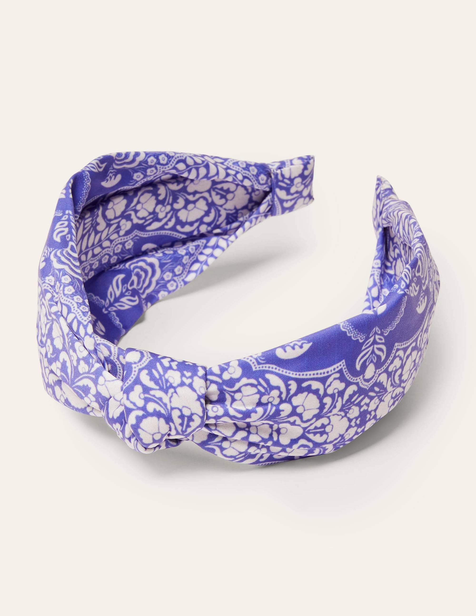 Serre-tête noué-Jacinthe des bois, motif Passion Bloom - Image 2