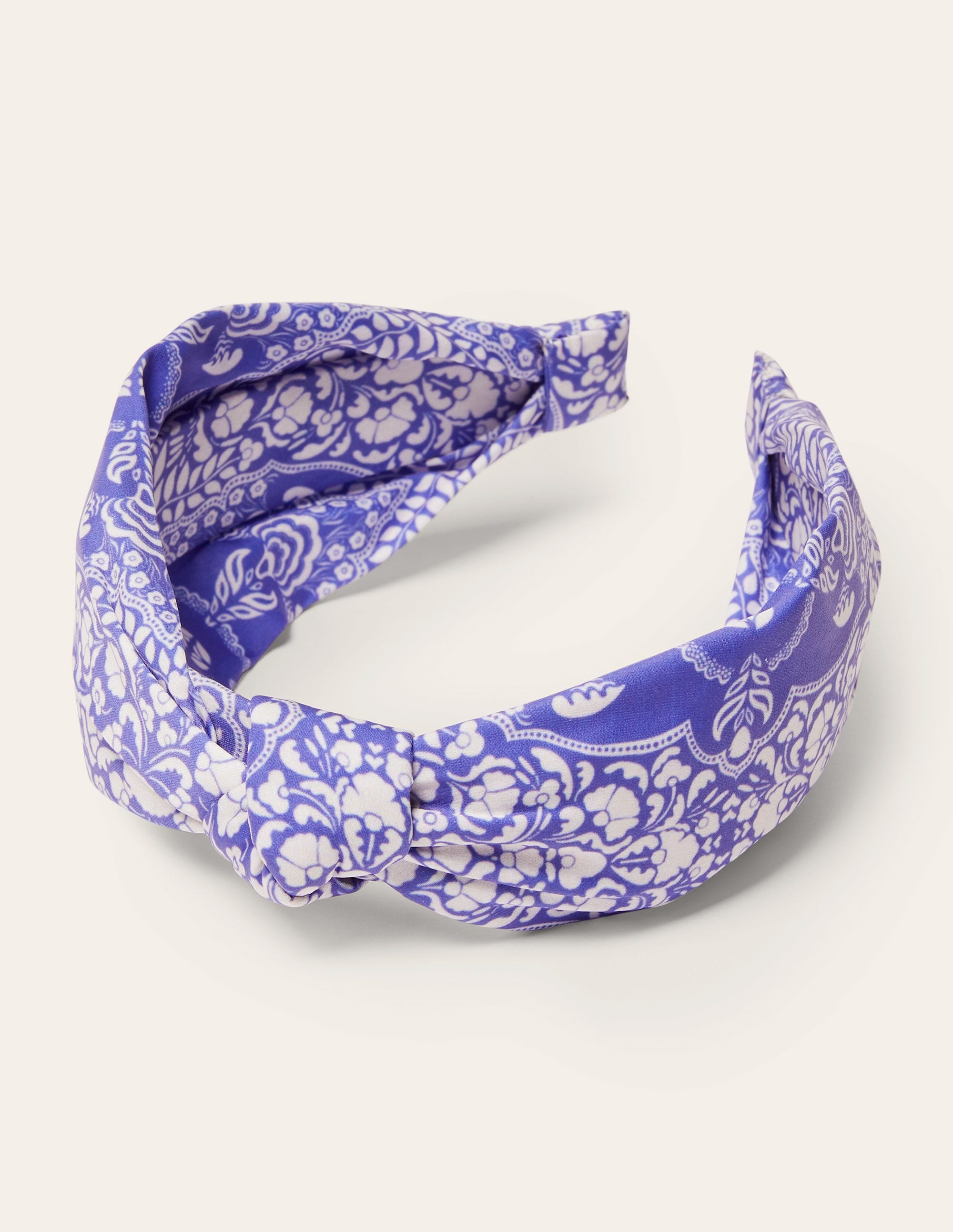 Serre-tête noué-Jacinthe des bois, motif Passion Bloom - Image 3