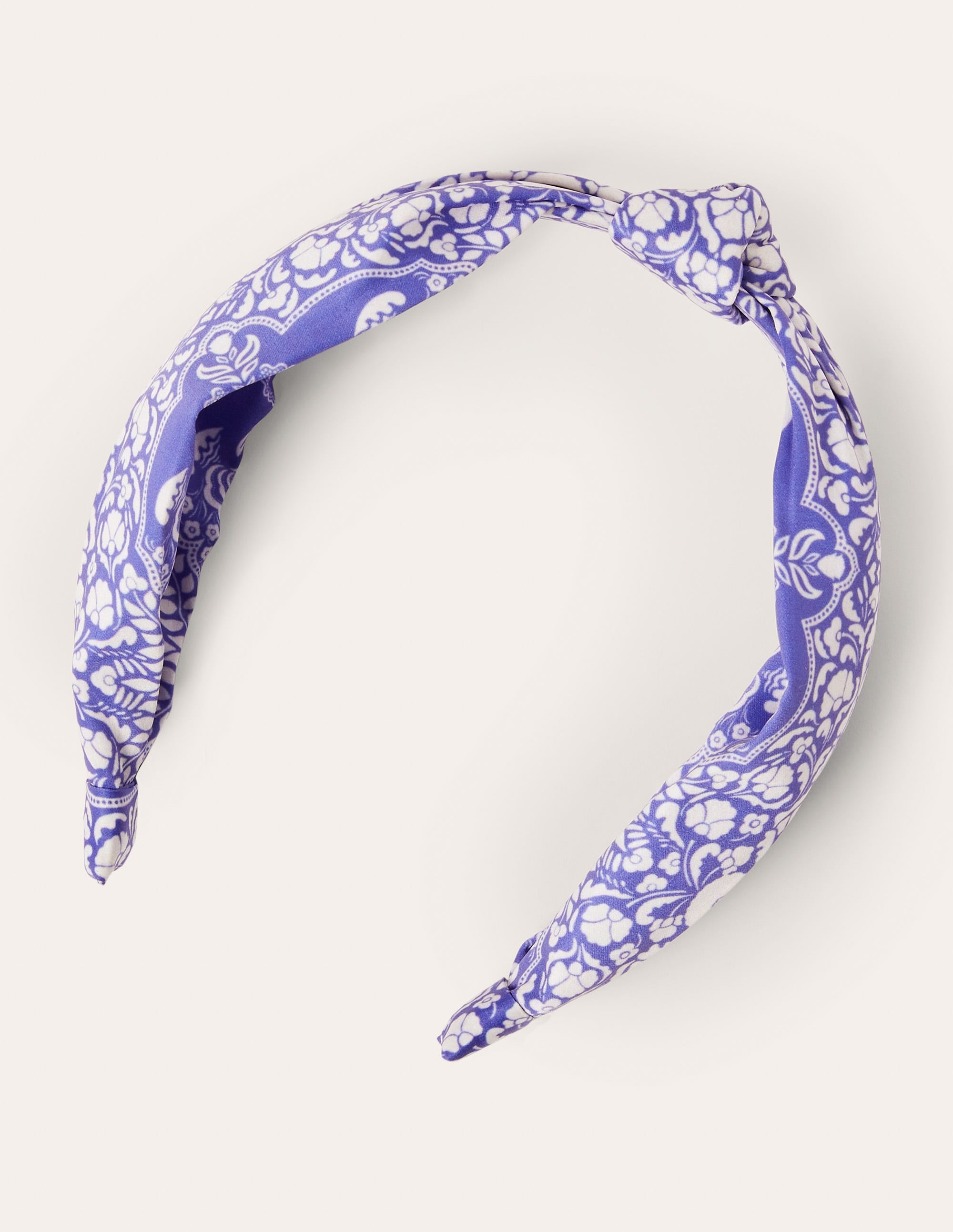 Serre-tête noué-Jacinthe des bois, motif Passion Bloom - Image 4