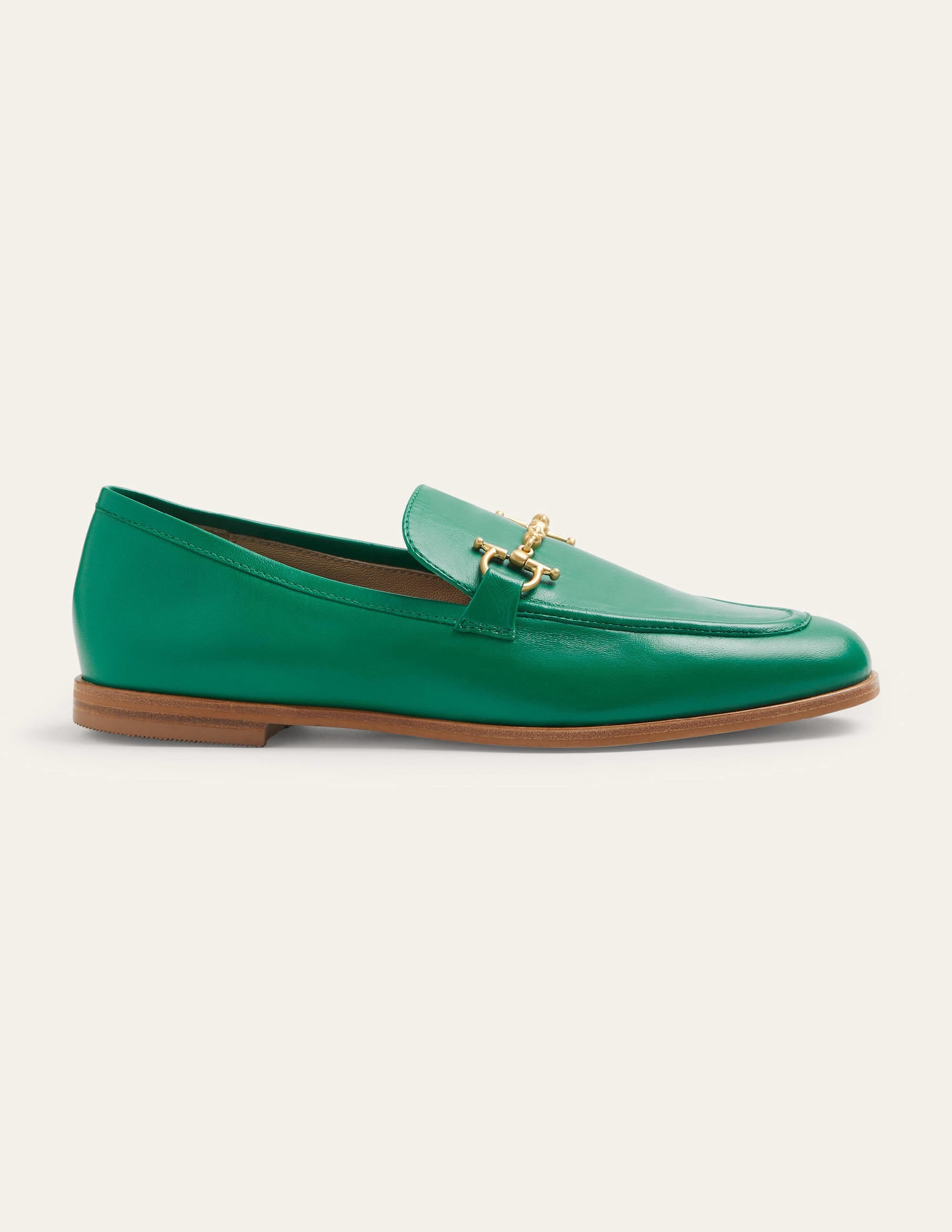 Loafer aus Leder mit Trensen-Waldgrün - Image 1