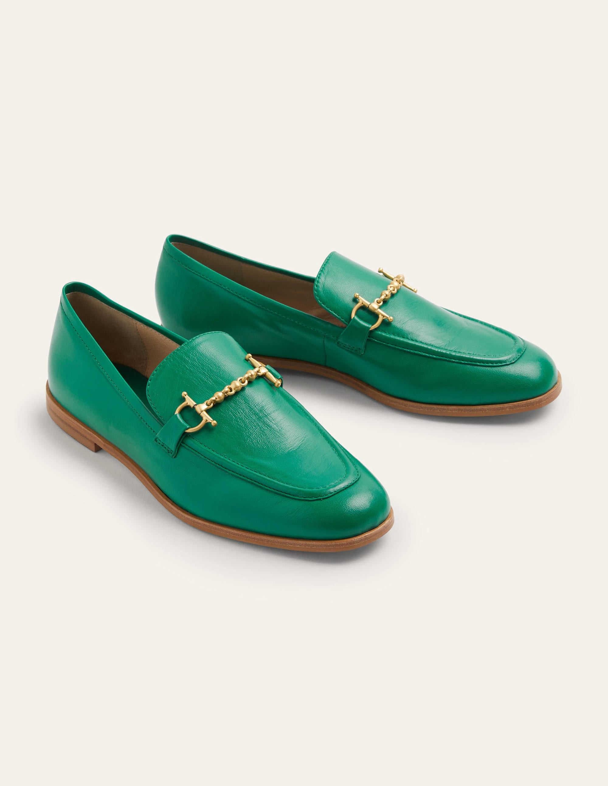 Loafer aus Leder mit Trensen-Waldgrün - Image 2