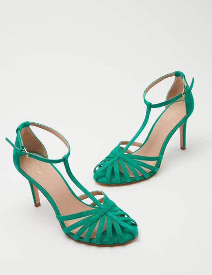 Sandales à talons Tess façon cage-Vert émeraude-1
