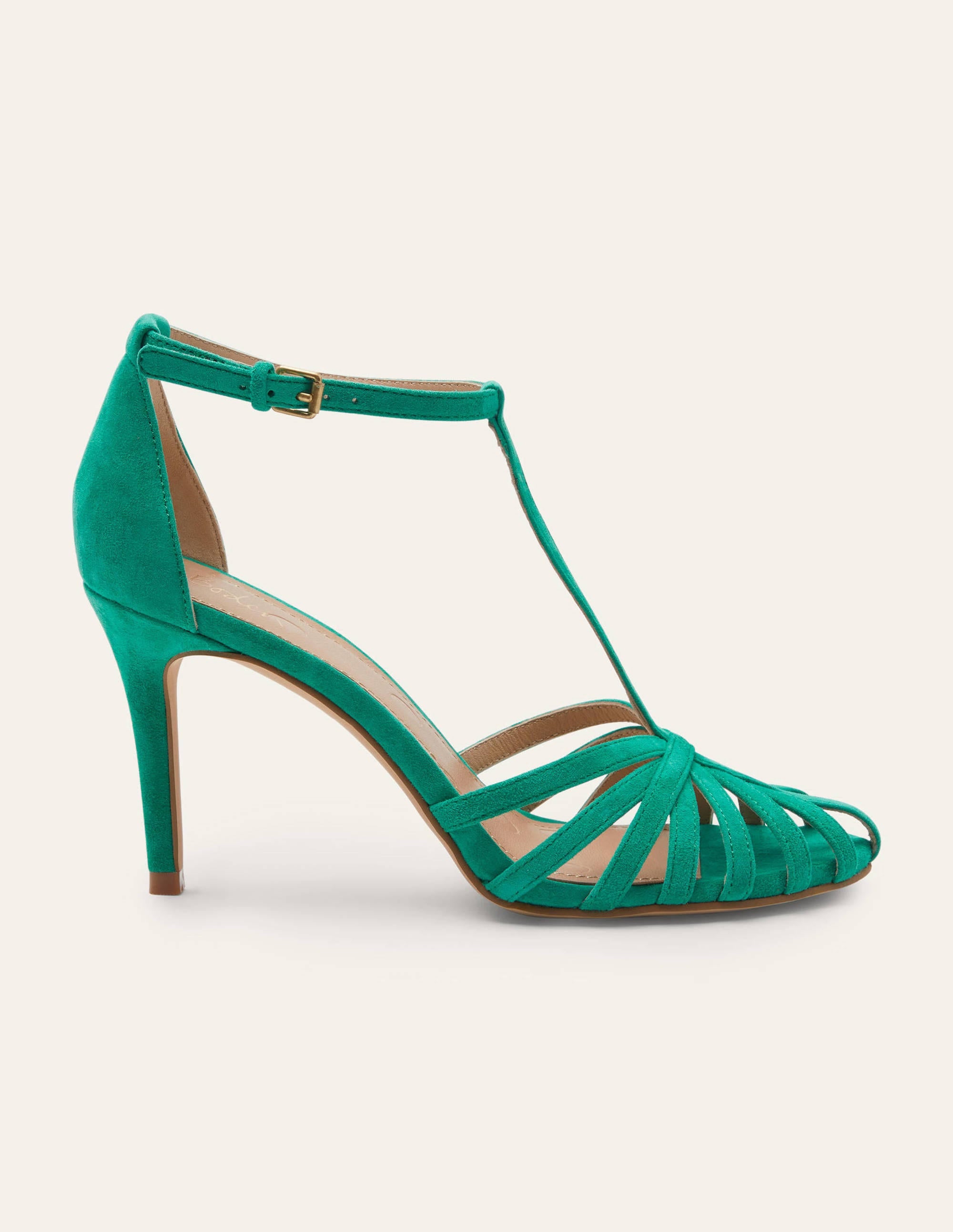 Tess Absatzsandalen mit Gitterriemchen-Smaragdgrün - Image 2
