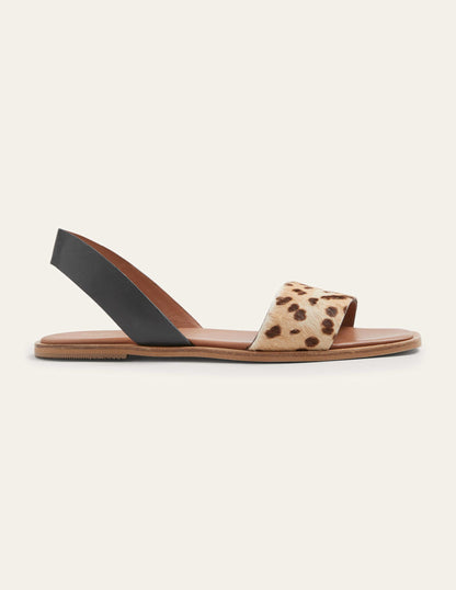 Sandalen mit Zehenriemen-Leopardenmuster