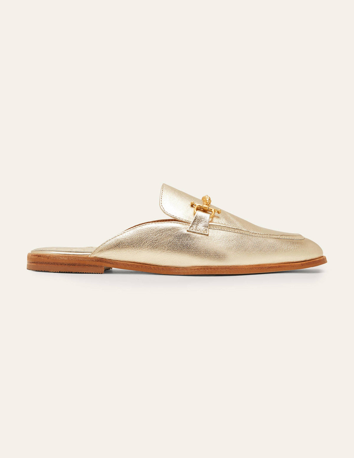 Loafer ohne Ferse mit Trense-Gold-Metallic - Image 2