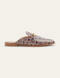 Snaffle Detail Backless Loafer-Print Geo