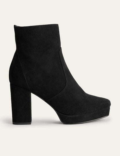 Plateau-Stiefeletten-Schwarz