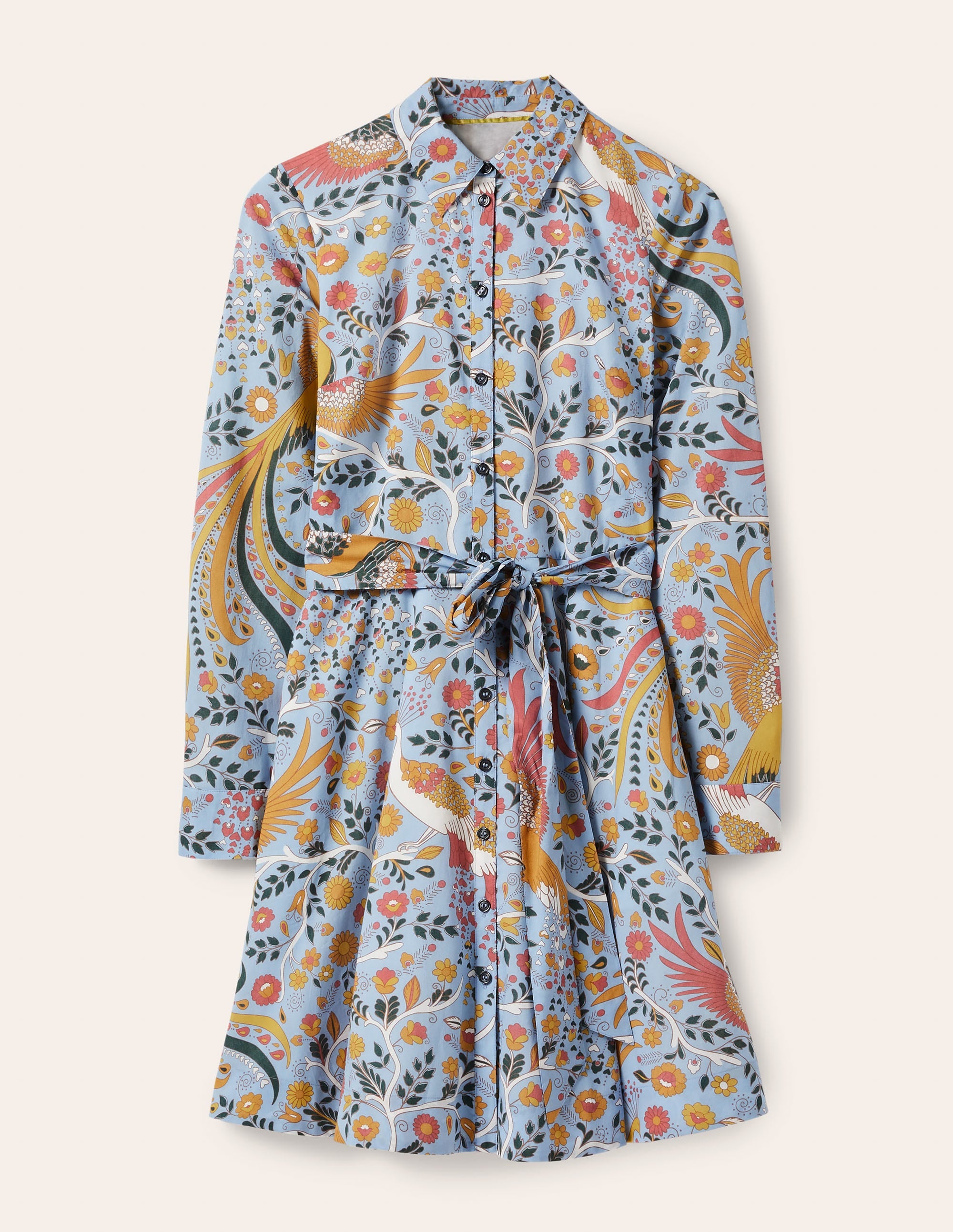 Robe-chemise Kitty-Bleu ancien, motif Enchanting Peacock - Image 6