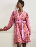 Notch Neck Cotton Dress-Orchid Petal, Passion Bloom