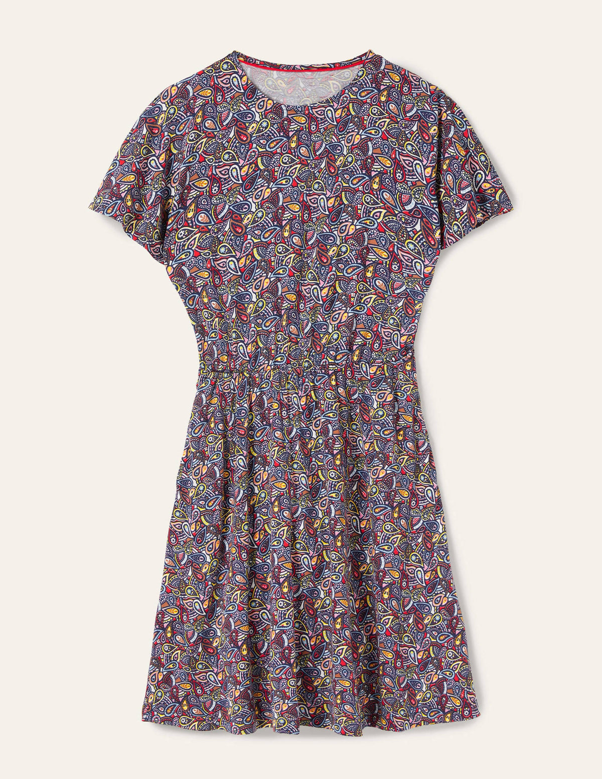 Jerseykleid mit Flatterärmeln-Navy, Paisleymuster-6