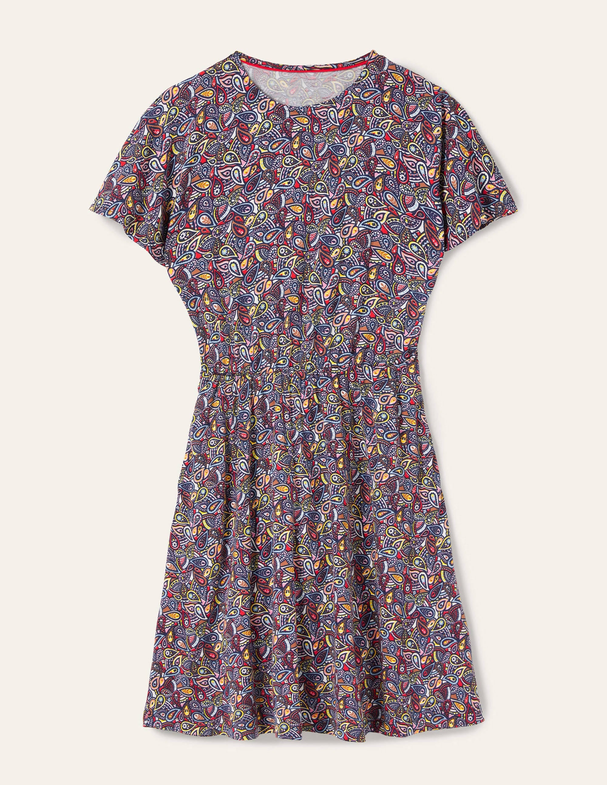 Jerseykleid mit Flatterärmeln-Navy, Paisleymuster - Image 6