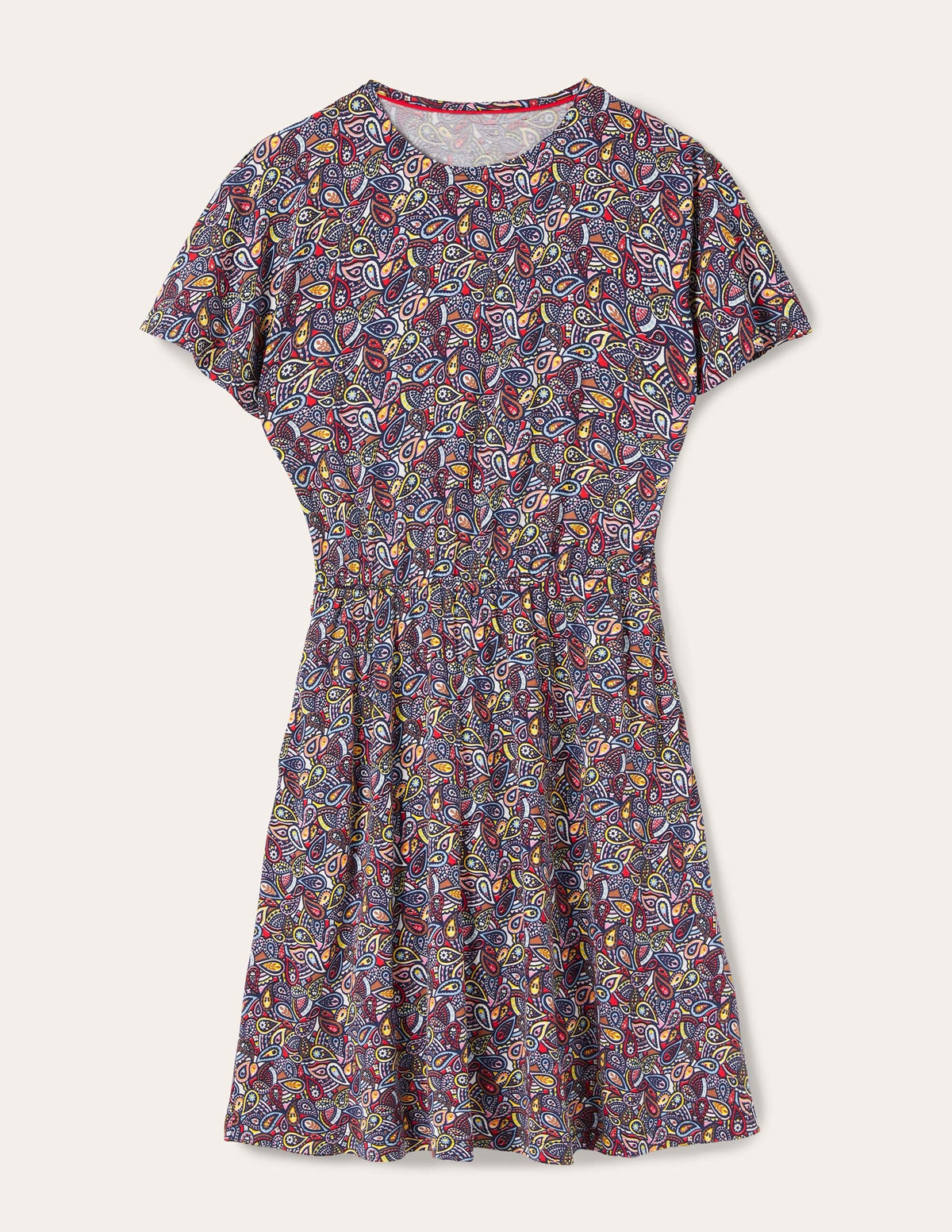 Jerseykleid mit Flatterärmeln-Navy, Paisleymuster - Image 1