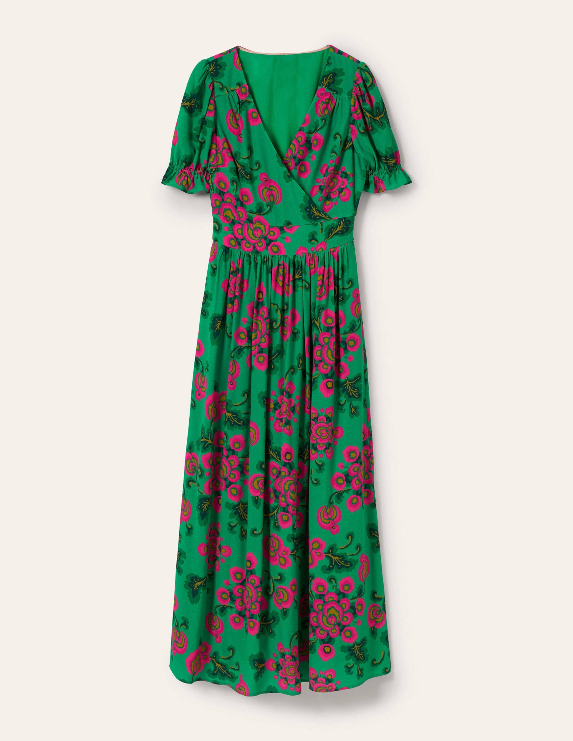 Robe longue Tessa-Vert Ming, motif Wild Blooms-6