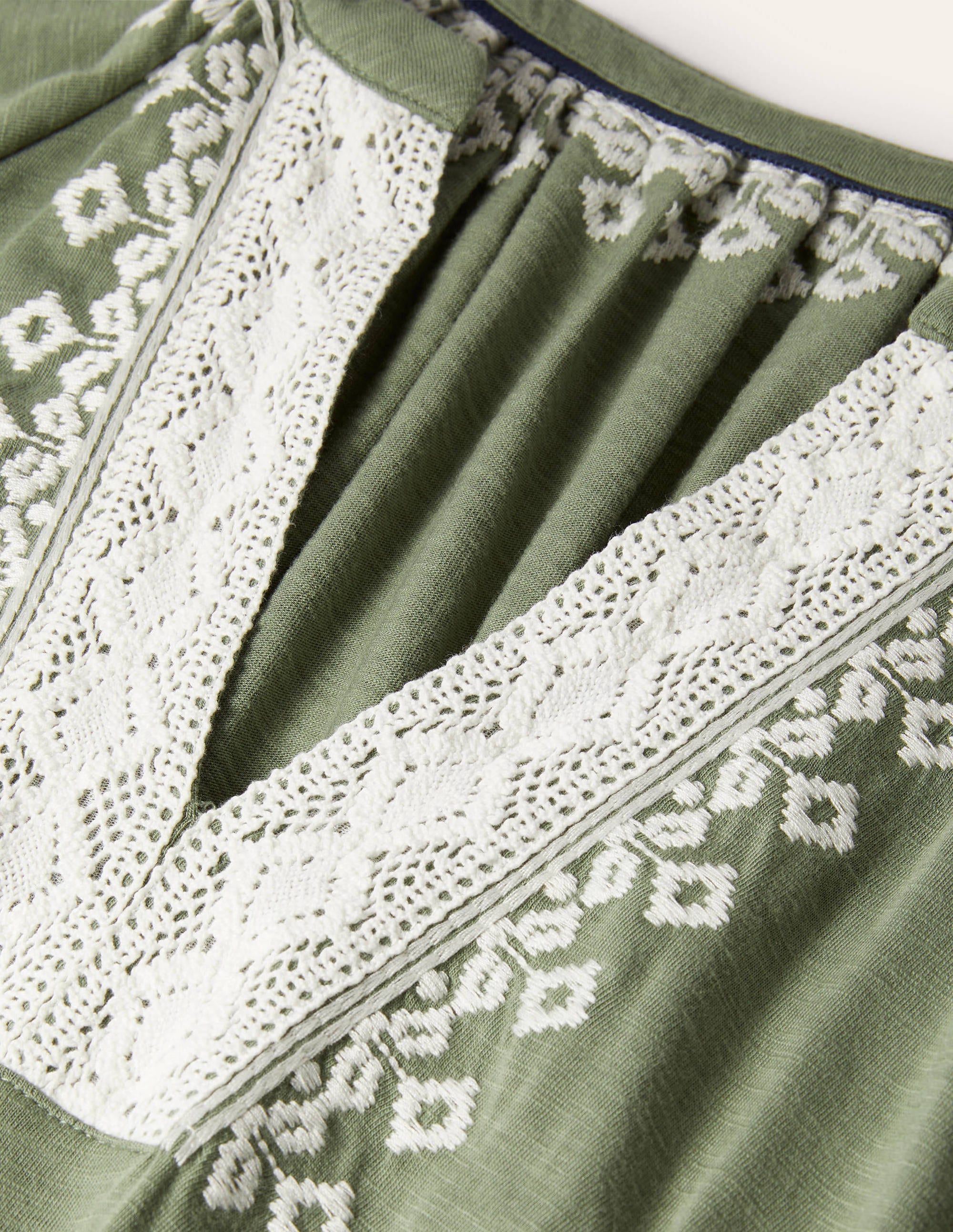 Robe midi en jersey avec détails crochetés-Aulne - Image 5
