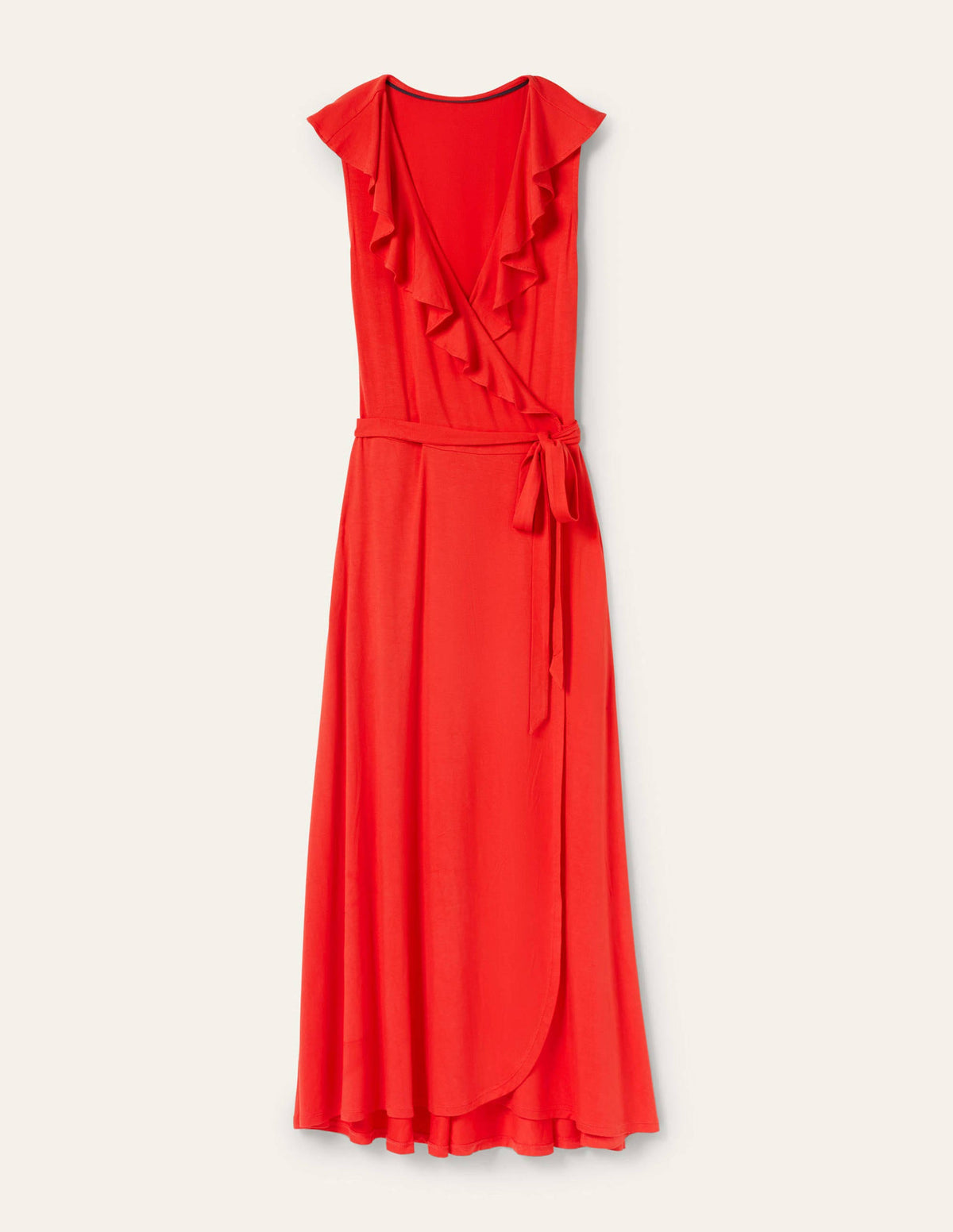 Saskia Maxi-Wickelkleid aus Jersey-Kirschrot - Image 6