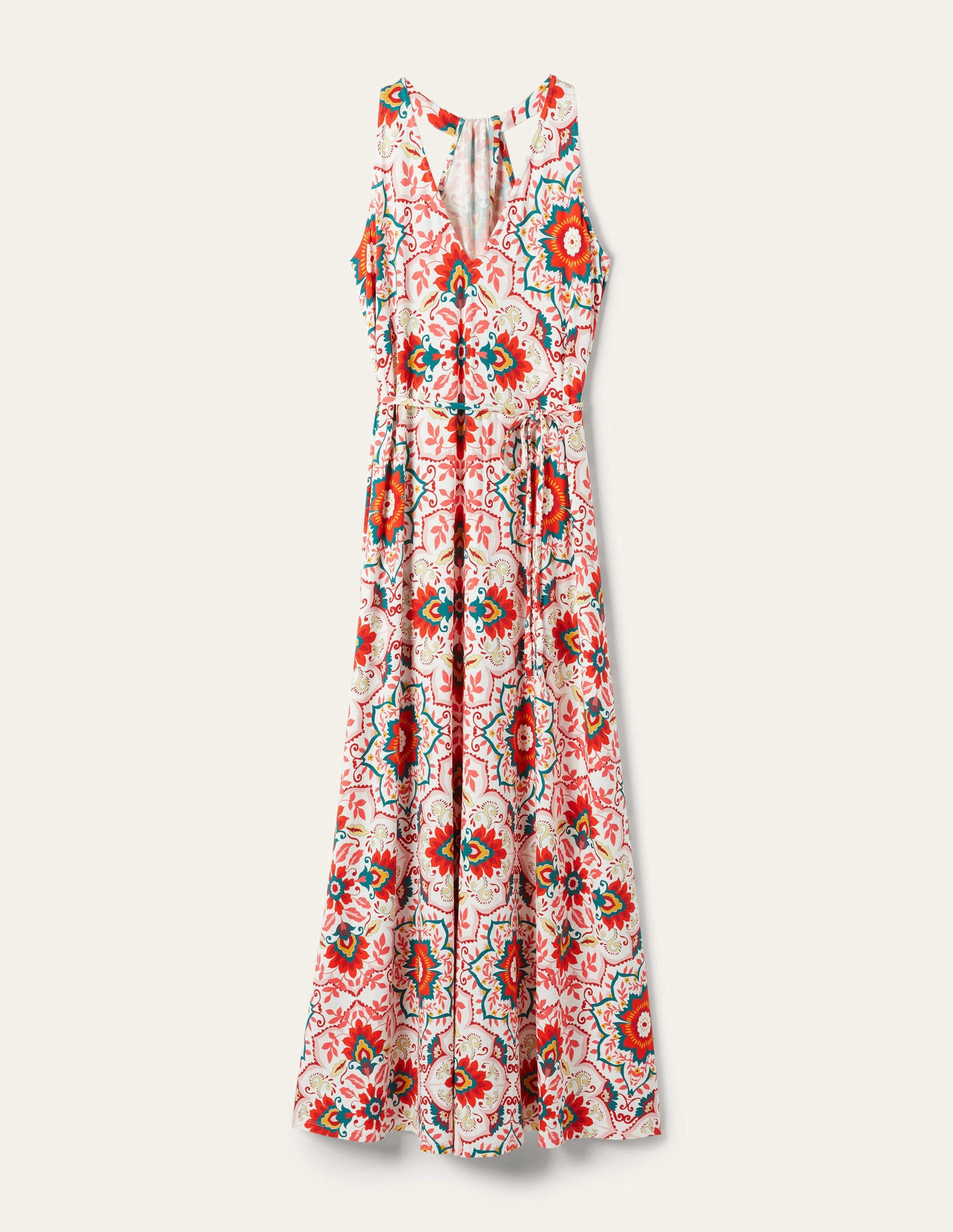 Jersey-Maxikleid mit V-Ausschnitt-Bunt, Bloomsbury-Muster-6