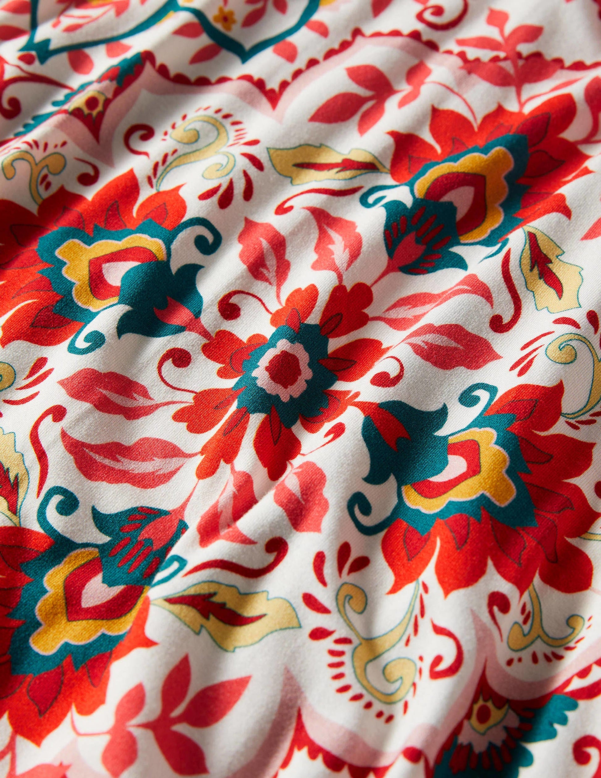 Jersey-Maxikleid mit V-Ausschnitt-Bunt, Bloomsbury-Muster-7