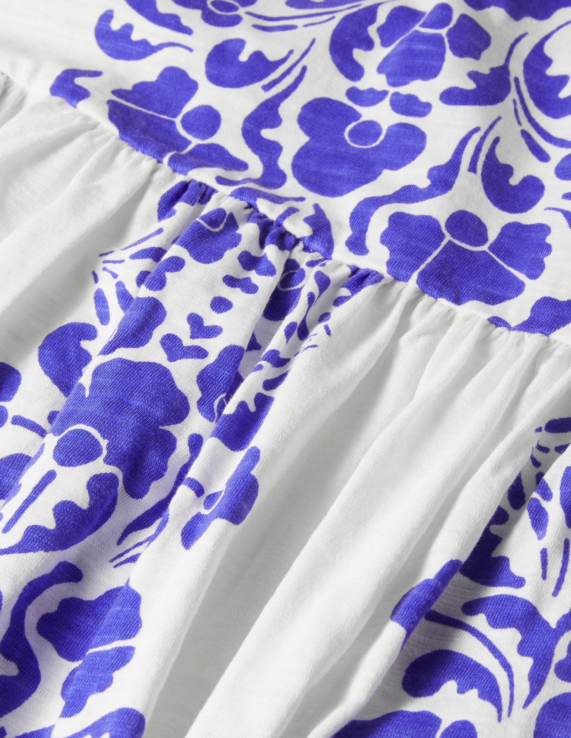Robe simple à col cranté en jersey-Jacinthe des bois, motif Passion Bloom - Image 6