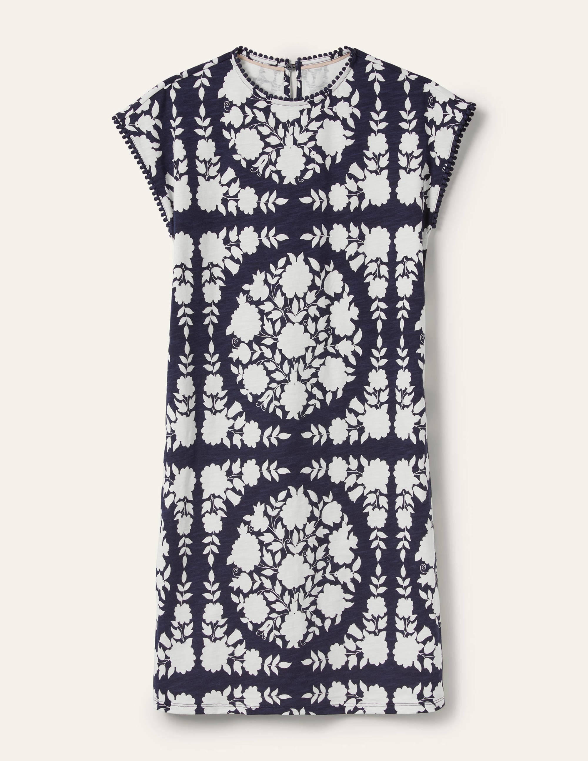 Robe T-shirt ornementée-Bleu marine, motif Wildflower Prairie - Image 5